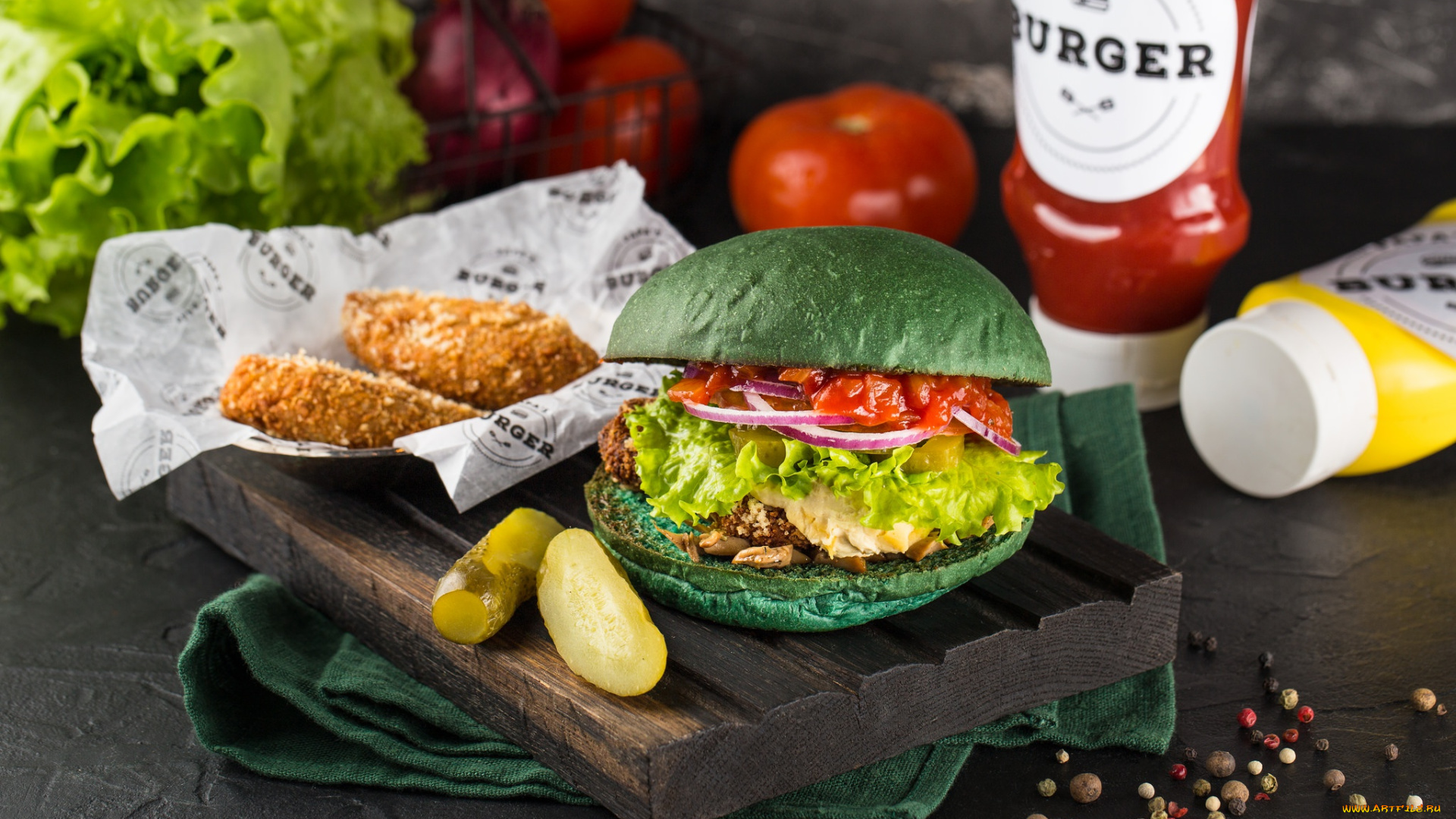 еда, бутерброды, , гамбургеры, , канапе, гамбургер, огурец, картофель, помидоры, томаты