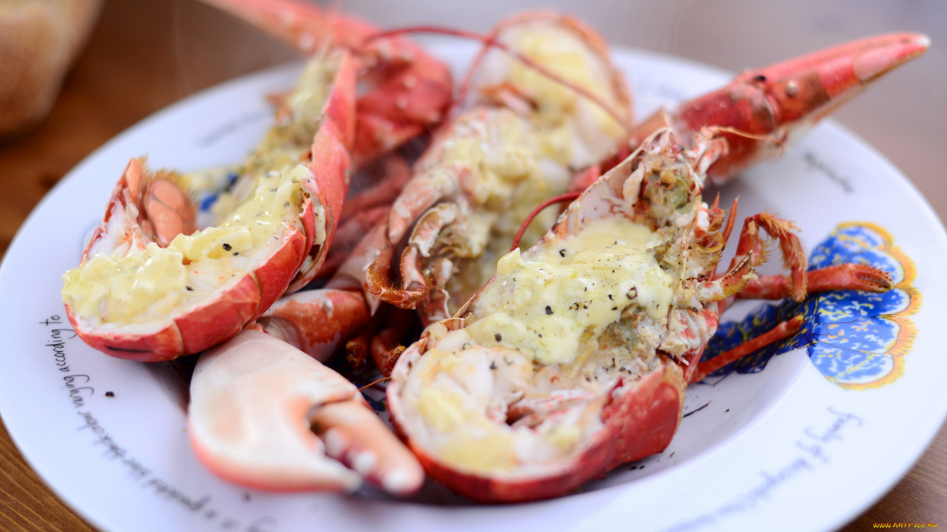 еда, рыбные, блюда, , с, морепродуктами, лобстер