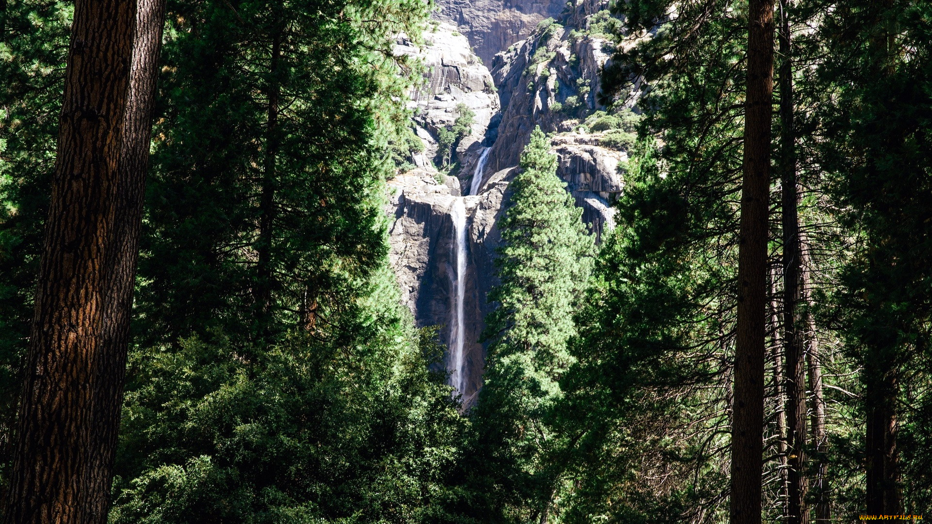 природа, водопады, горы, водопад