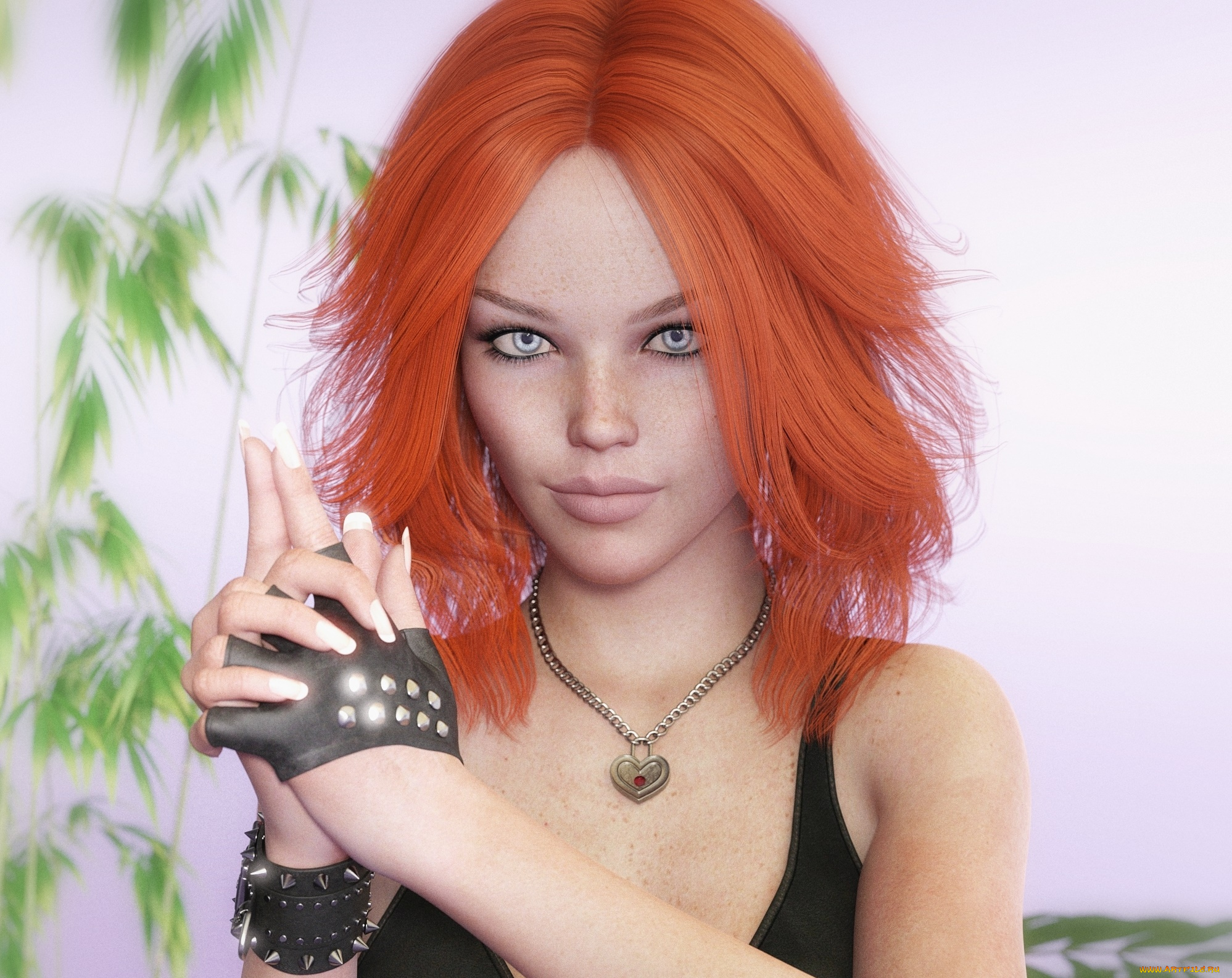 3д, графика, портрет, , portraits, девушка, взгляд, фон