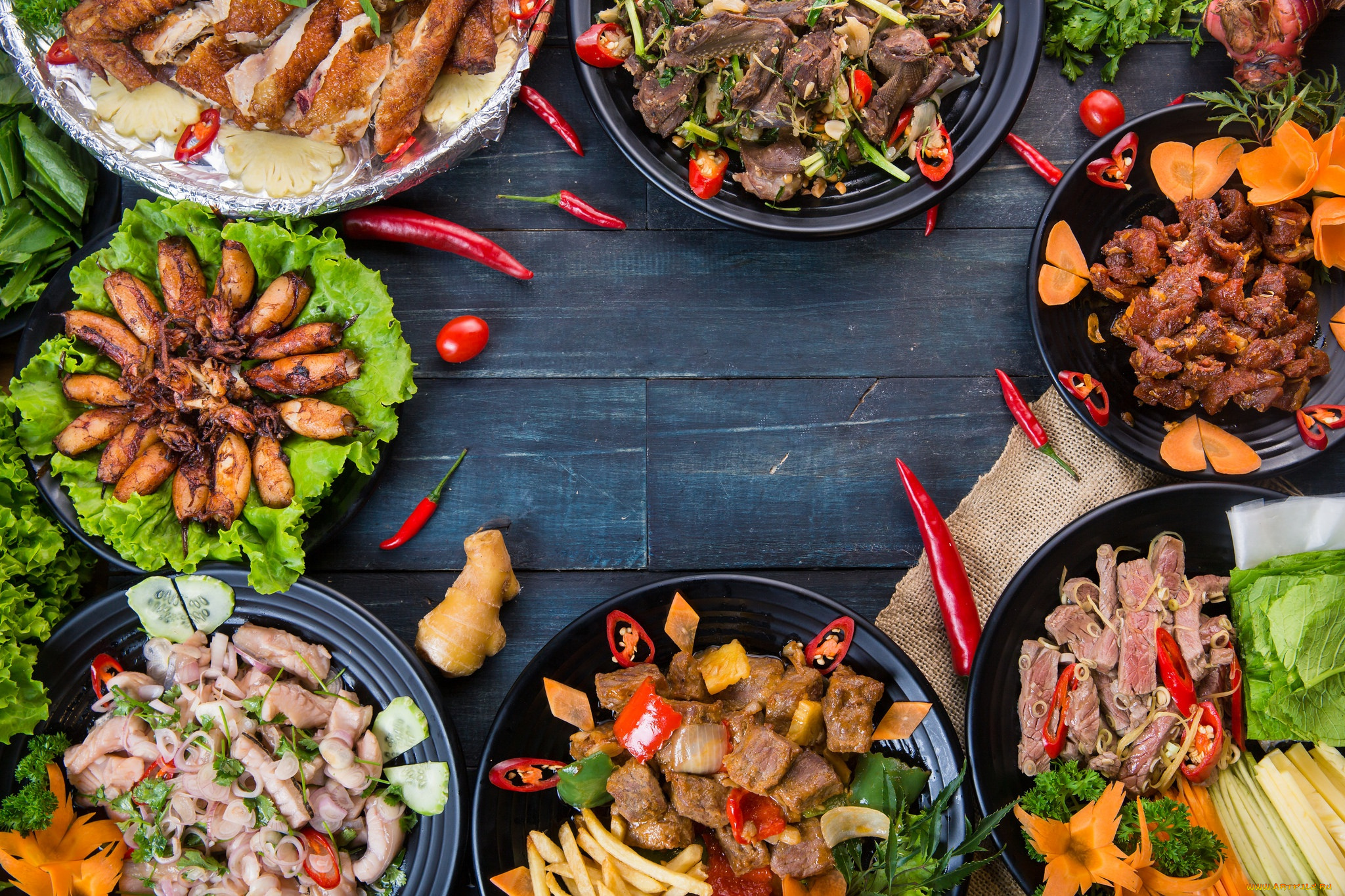 еда, мясные, блюда, вкусности, разности, ассорти