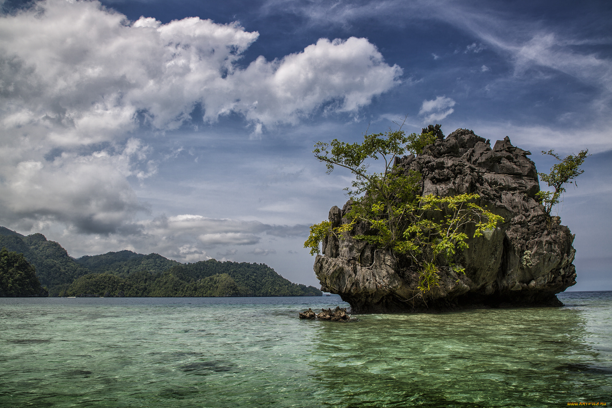 природа, побережье, простор