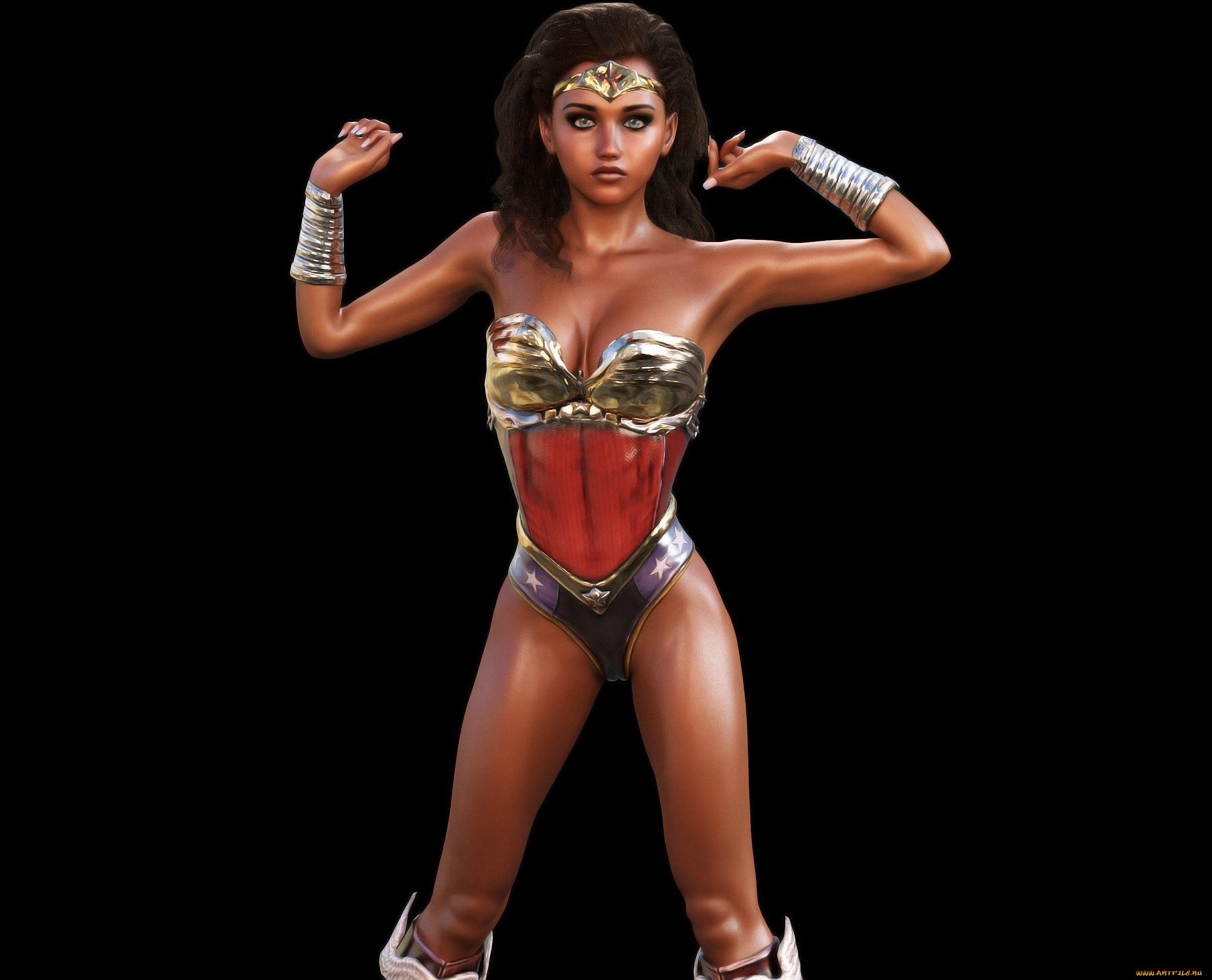 3д, графика, фантазия, , fantasy, девушка, взгляд, фон