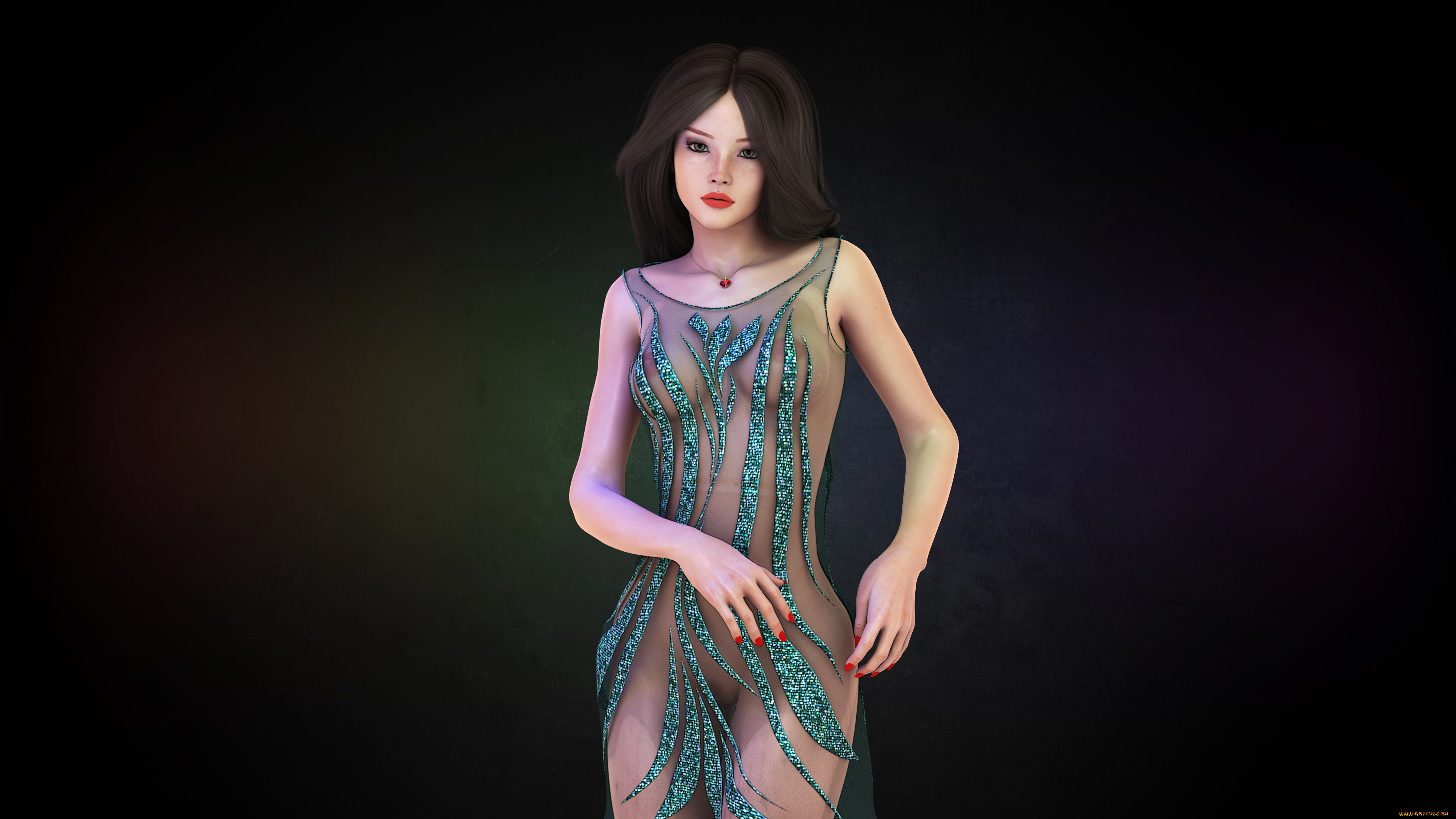 3д, графика, люди, , people, девушка, взгляд, фон