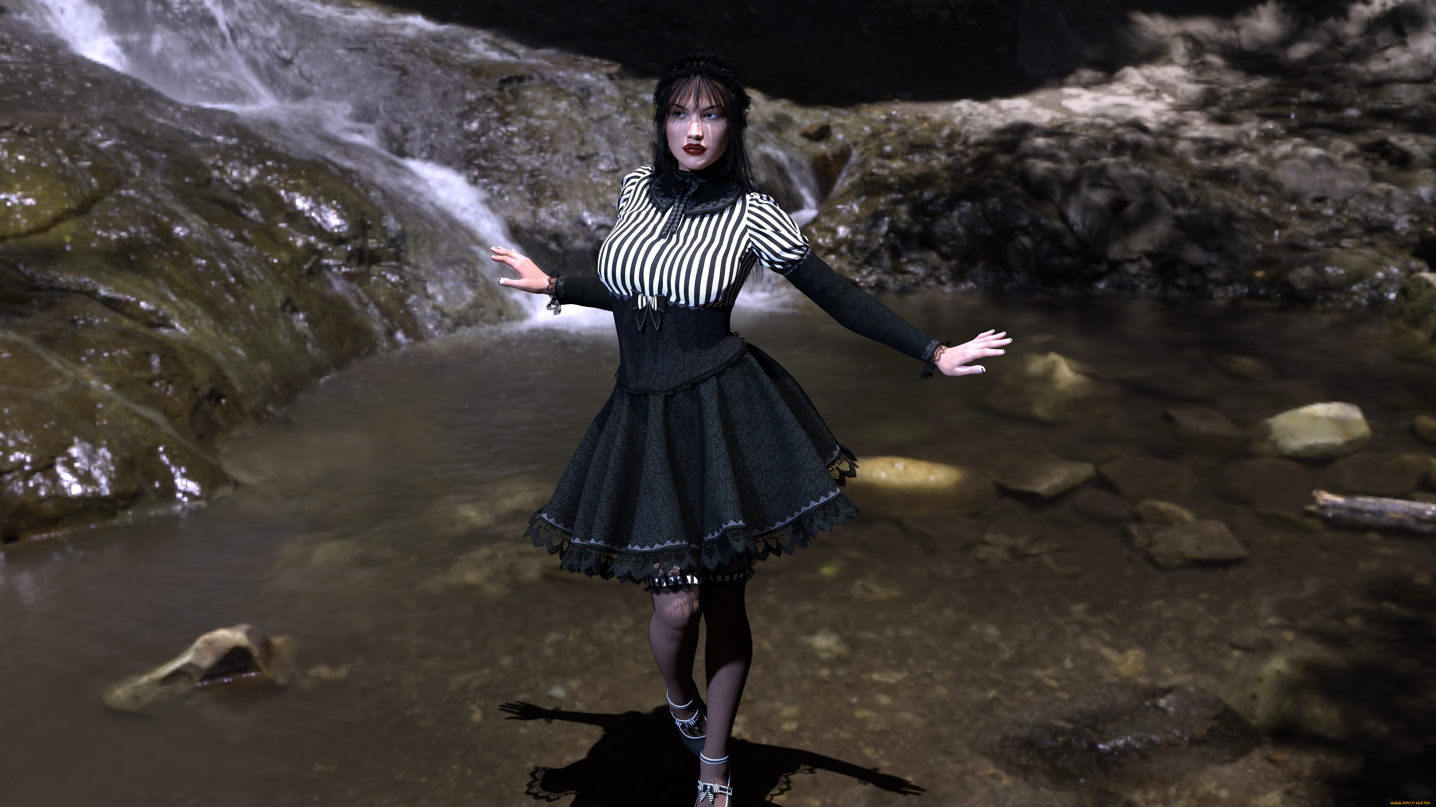 3д, графика, люди, , people, девушка, фон, взгляд