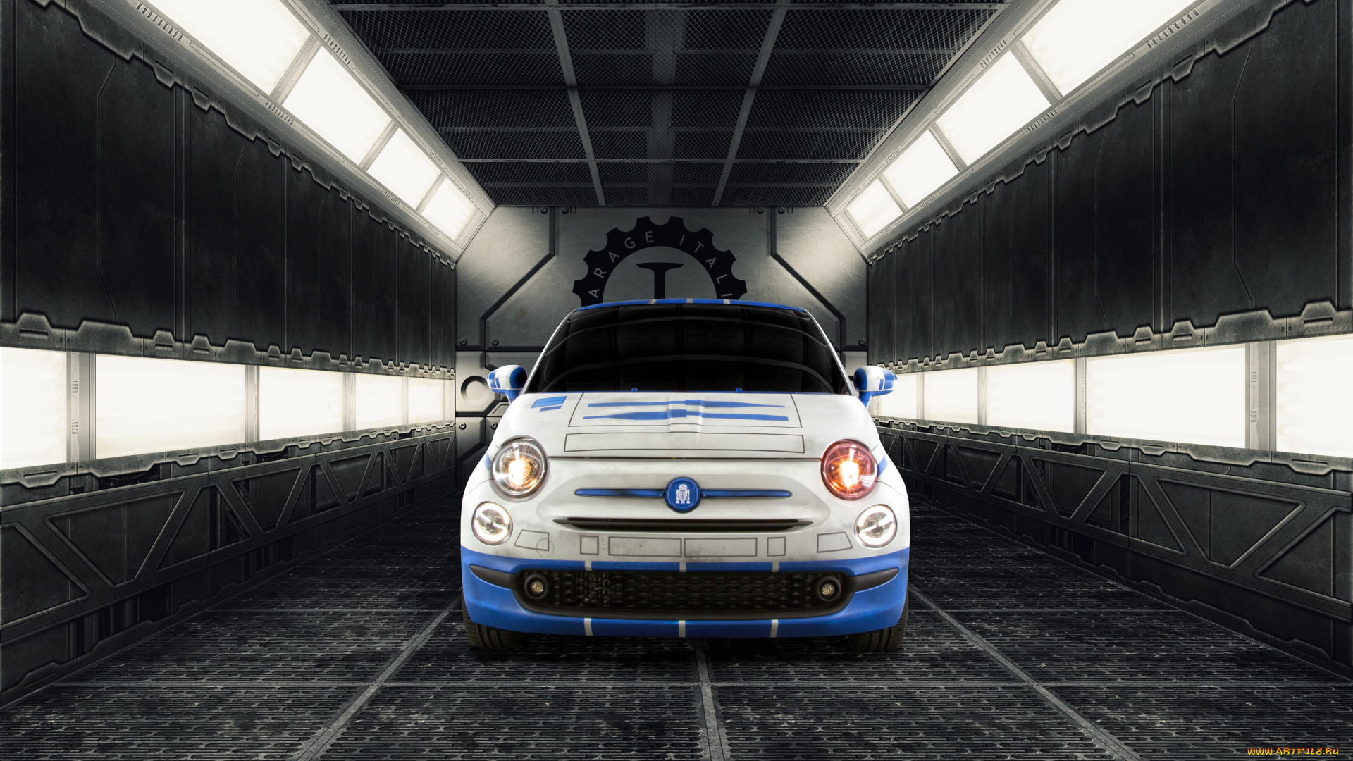 автомобили, fiat, 500, r2-d2