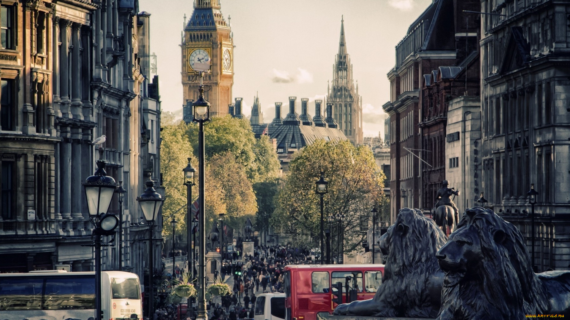 лондон, города, лондон, , великобритания, биг-бен, архитектура, улица