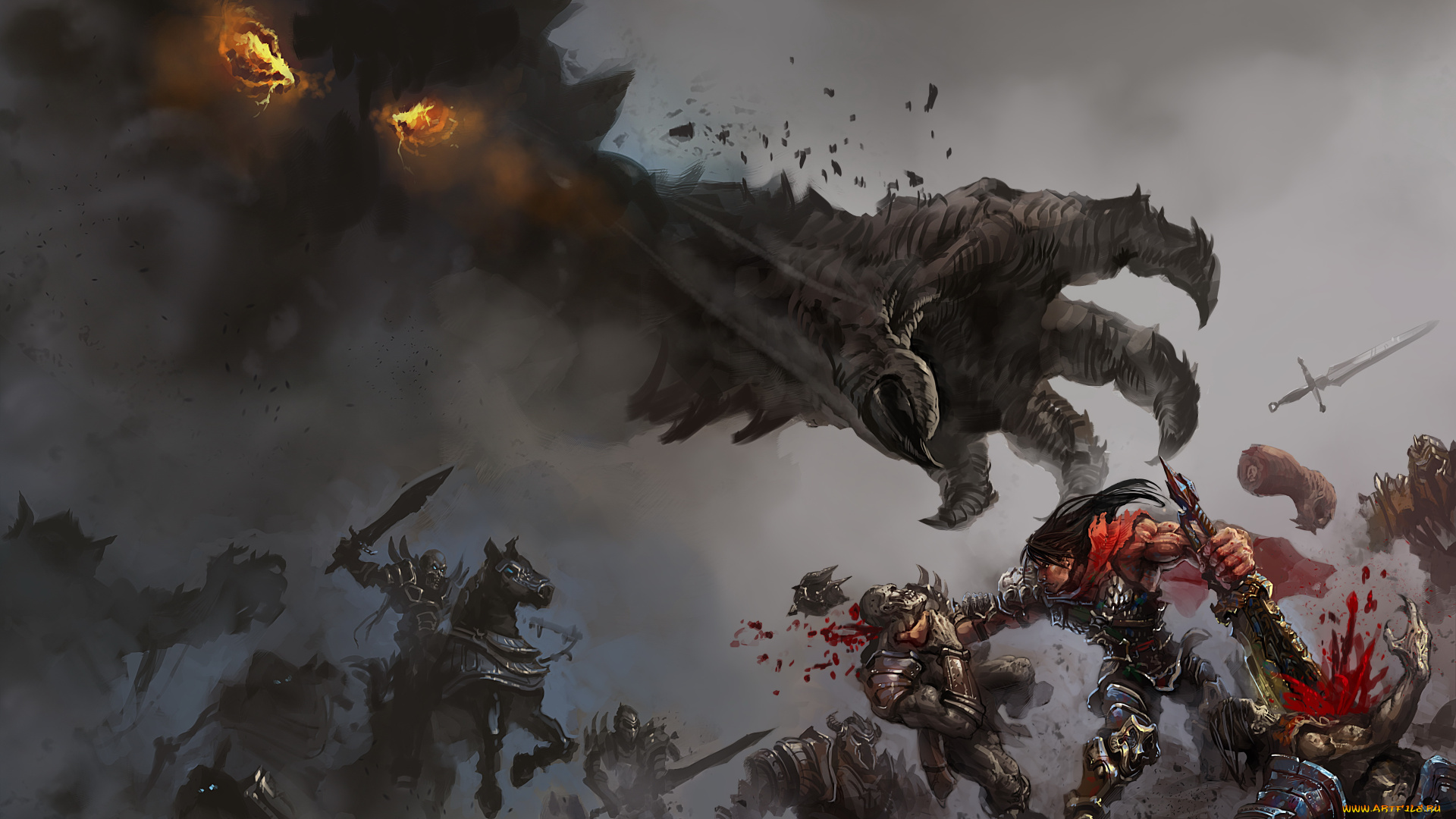 видео, игры, league, of, legends, бой, фон, существа