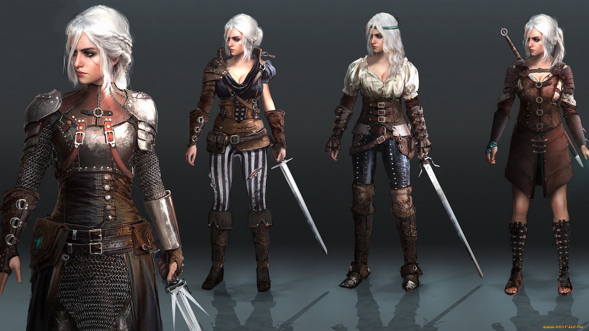 видео, игры, the, witcher, 3, , wild, hunt, девушка, фон, униформа