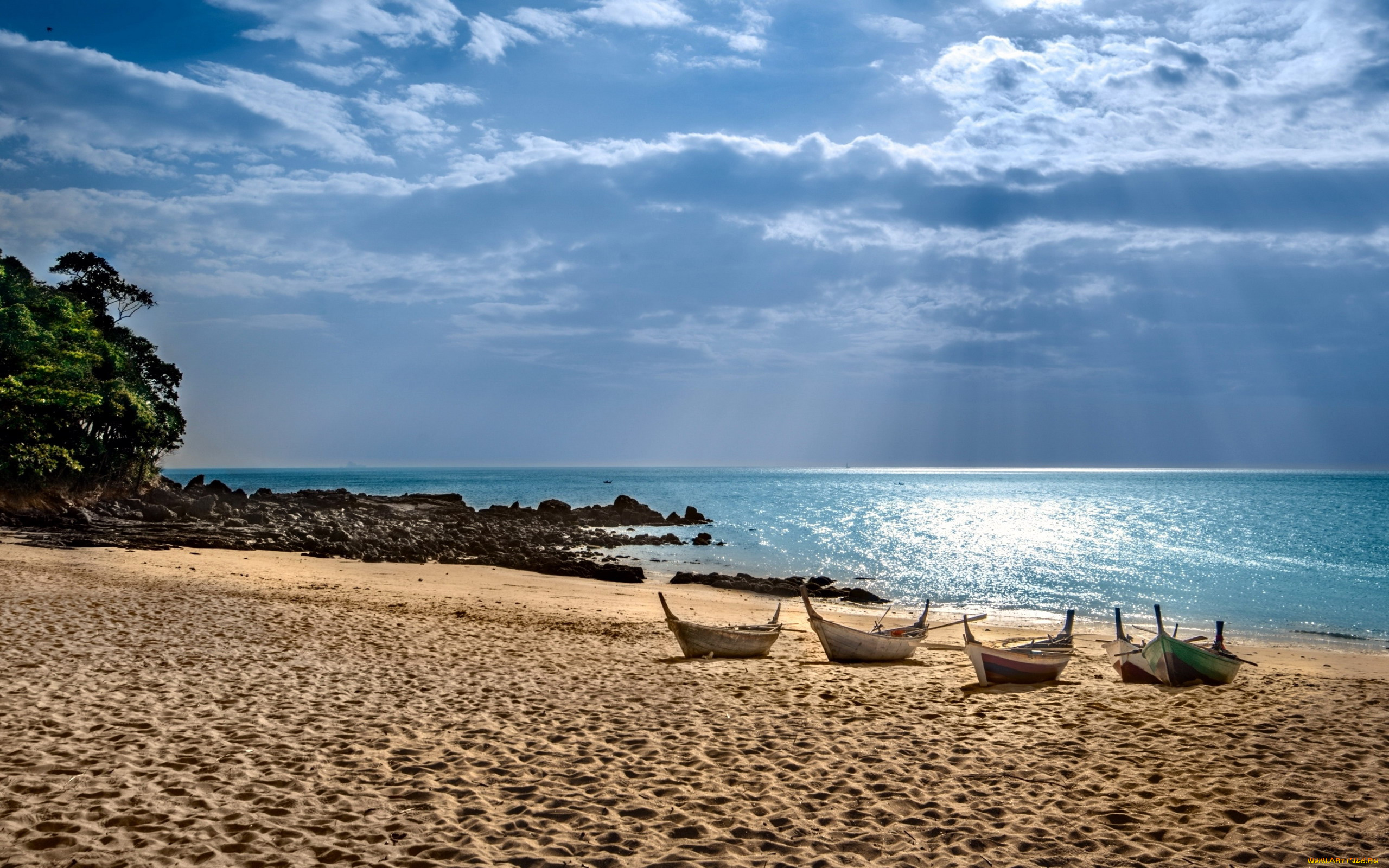 корабли, лодки, , шлюпки, море, пляж, песок, закат