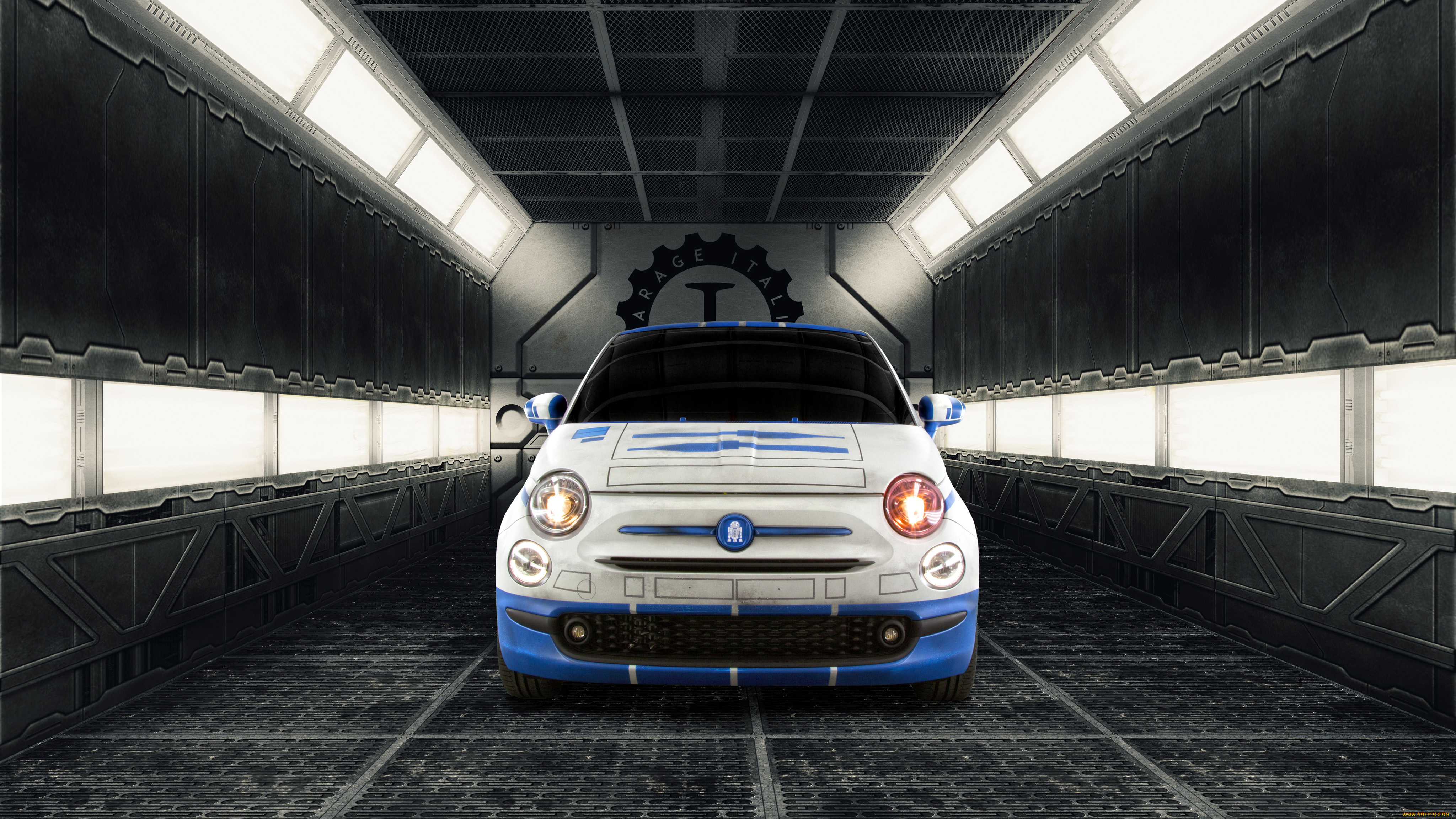 автомобили, fiat, 500, r2-d2