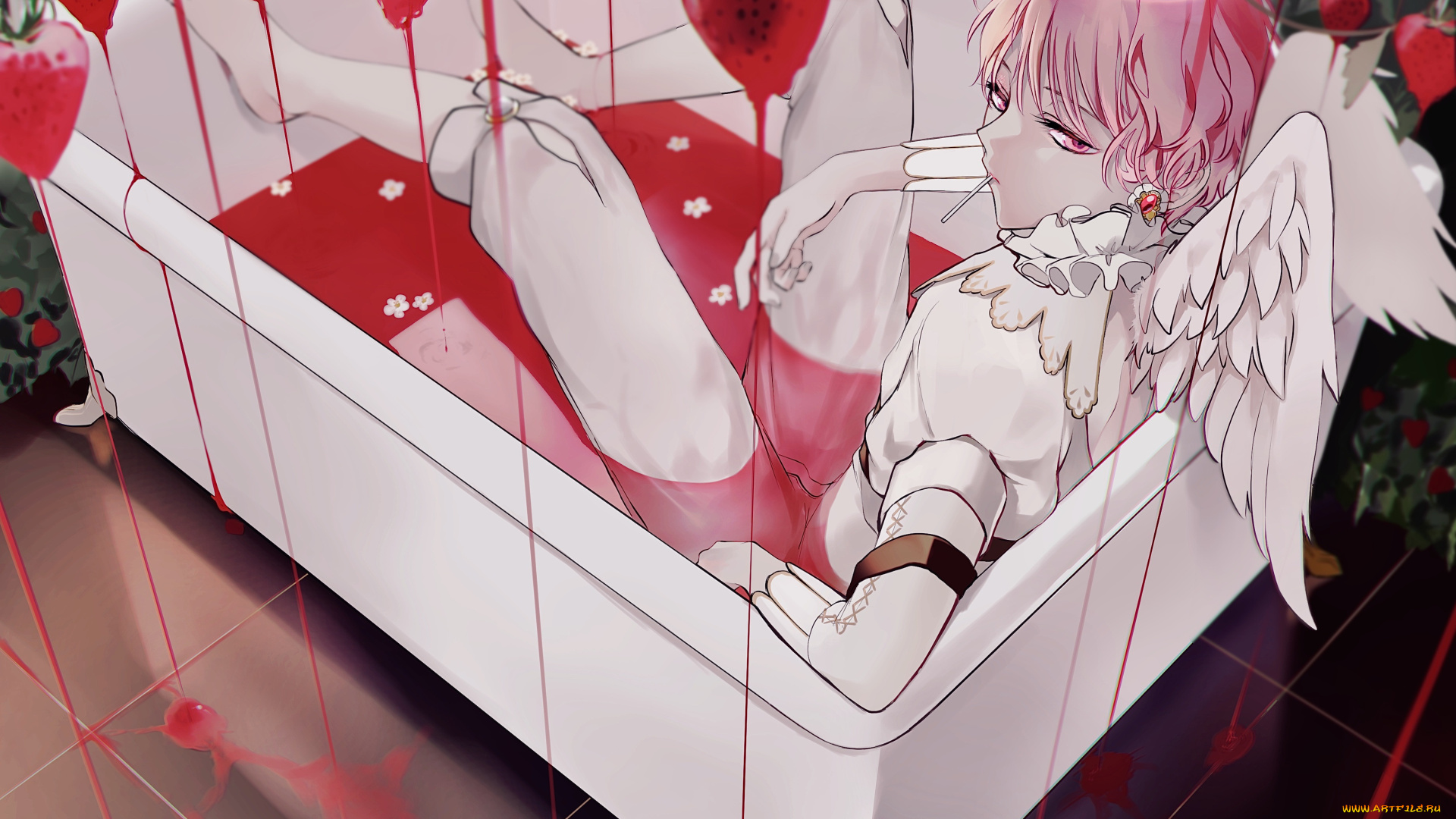 аниме, ангелы, , демоны, парень