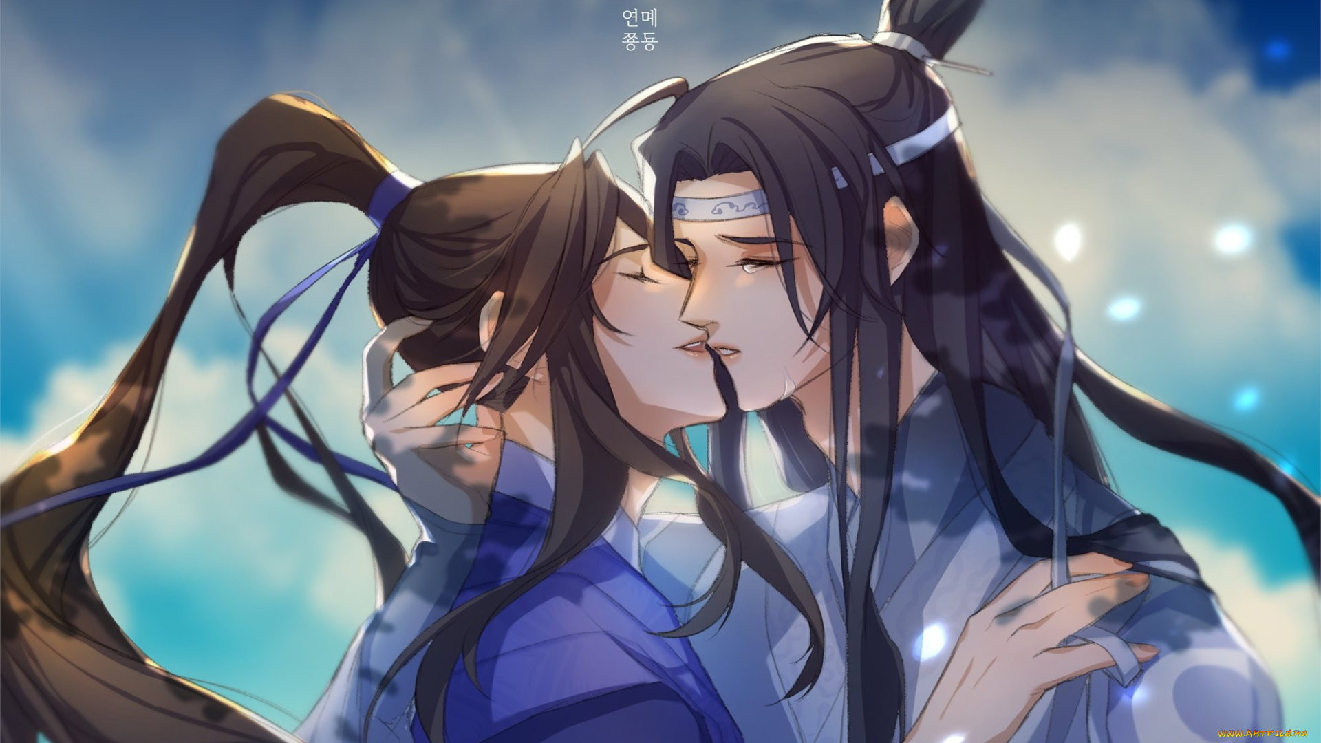 аниме, mo, dao, zu, shi, цзян, чэн, лань, сичень, поцелуй