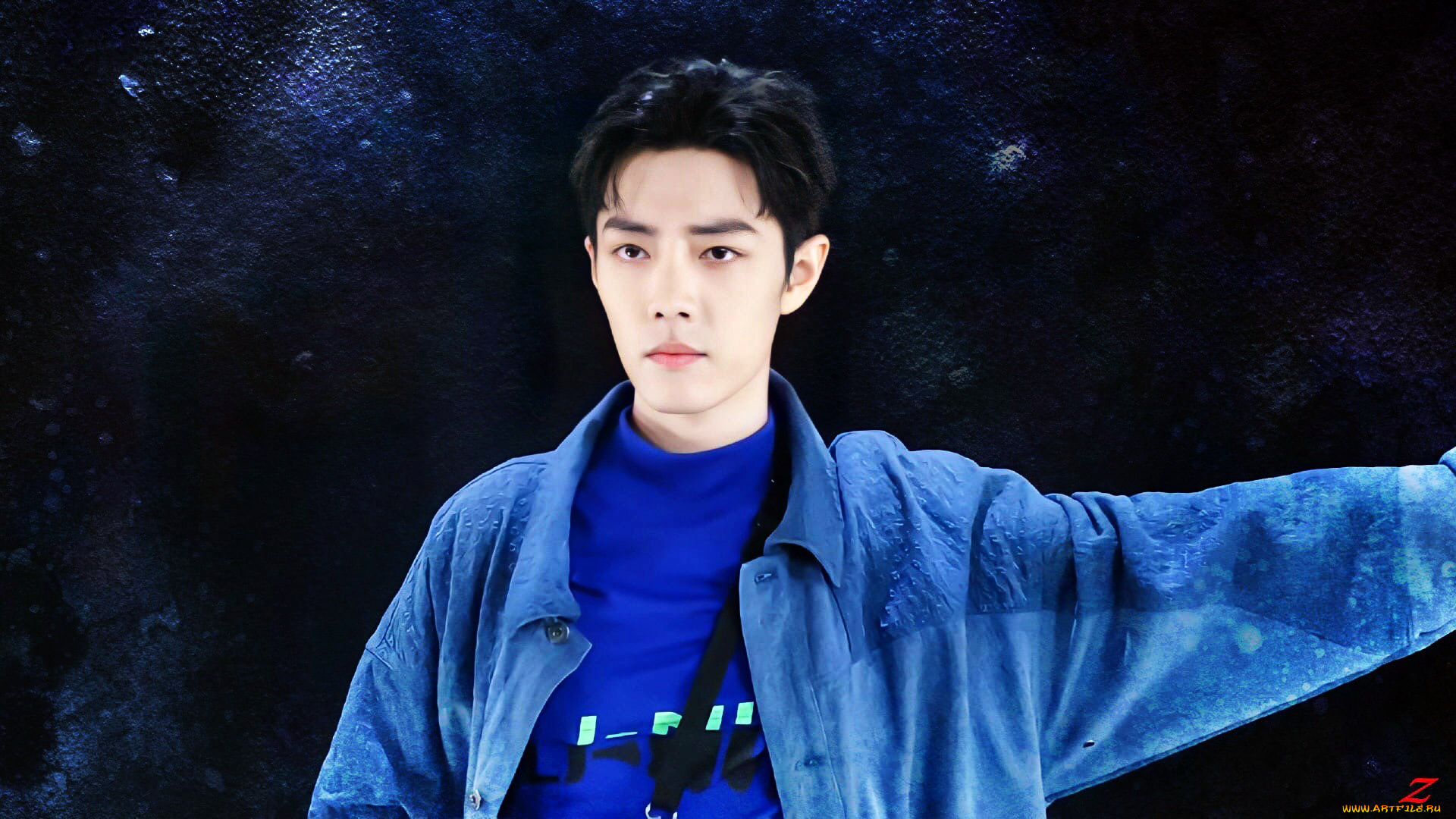 мужчины, xiao, zhan, актер, рубашка, жест