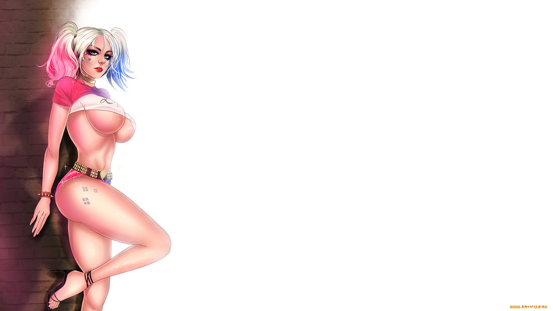 рисованное, комиксы, девушка, фон, взгляд