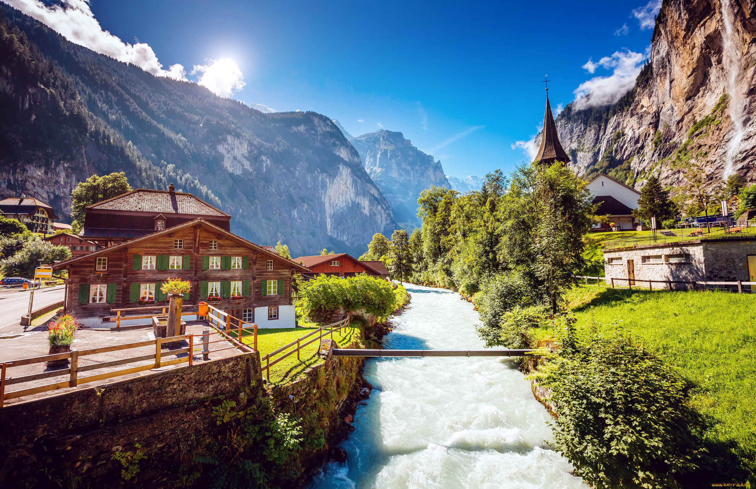 lauterbrunnen, switzerland, города, -, улицы, , площади, , набережные