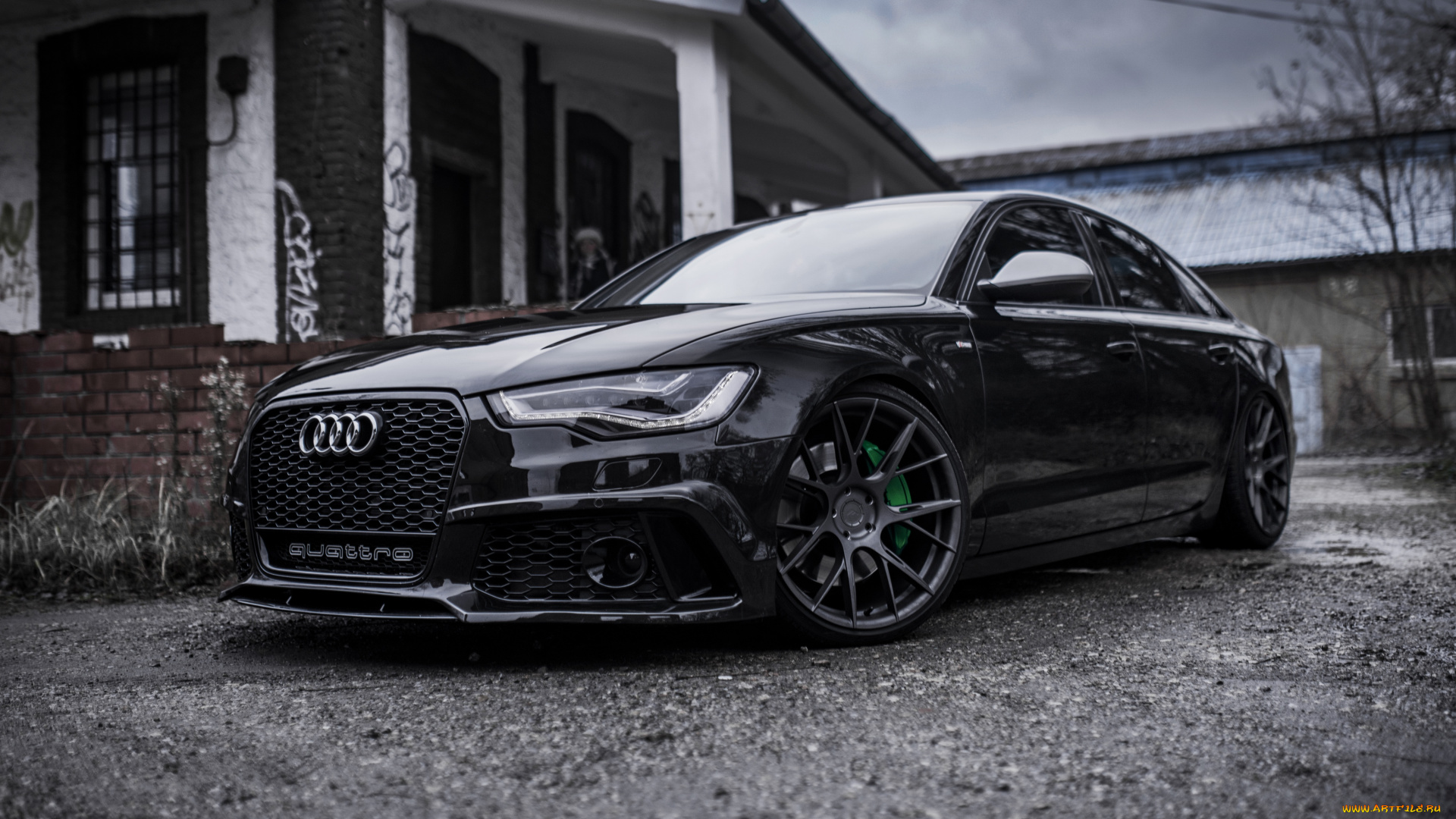 автомобили, audi, red, front, rain, road, s5, stance