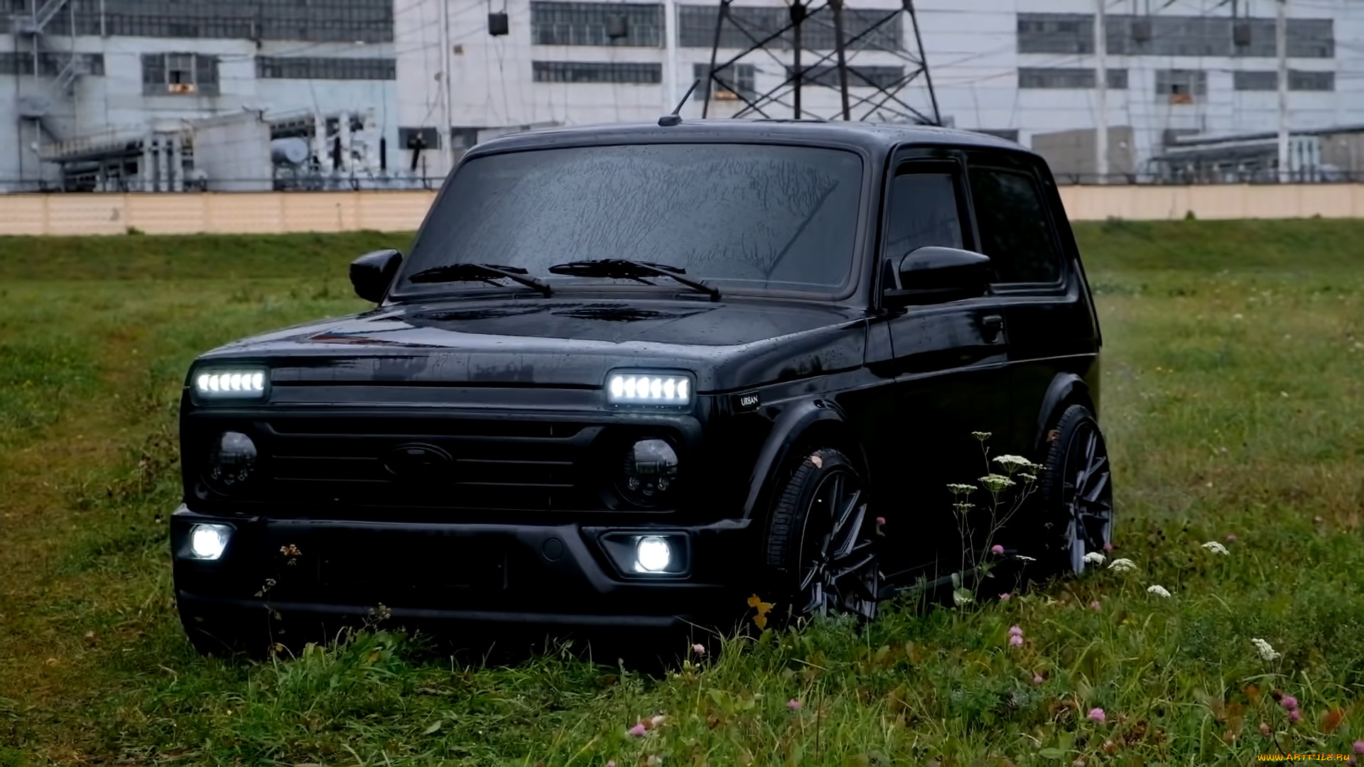 автомобили, ваз, тюнинг, нива, black, niva, urban