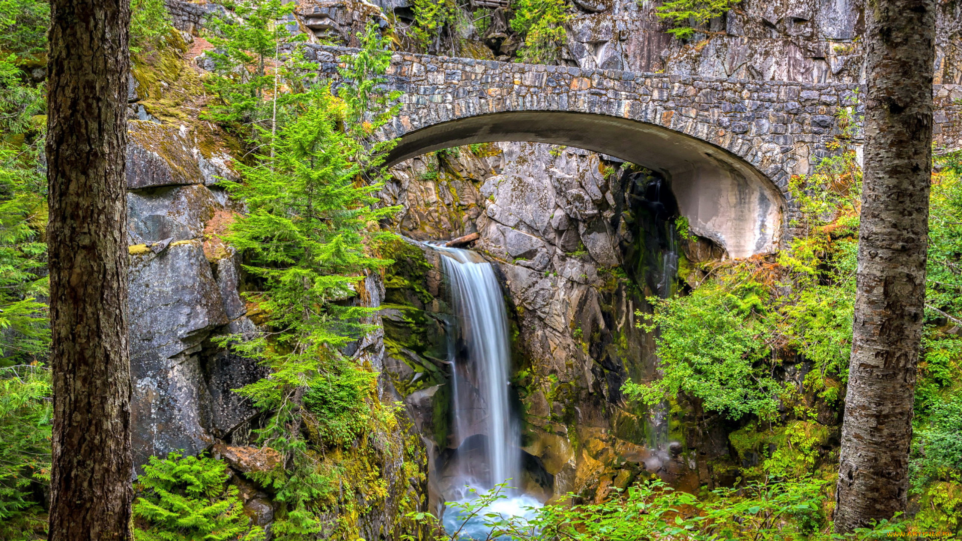 christine, falls, washington, state, города, -, мосты, christine, falls, washington, state