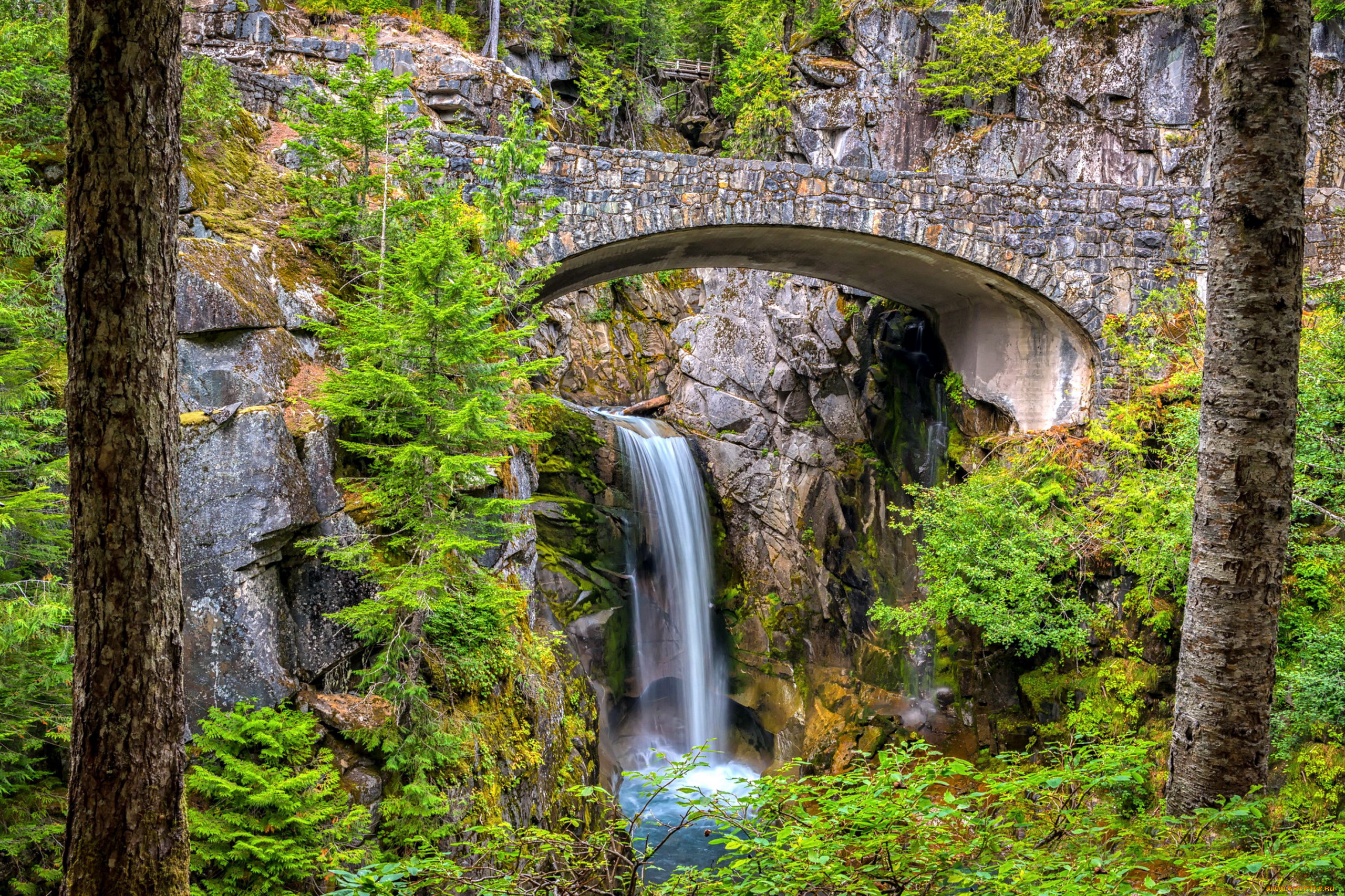 christine, falls, washington, state, города, -, мосты, christine, falls, washington, state