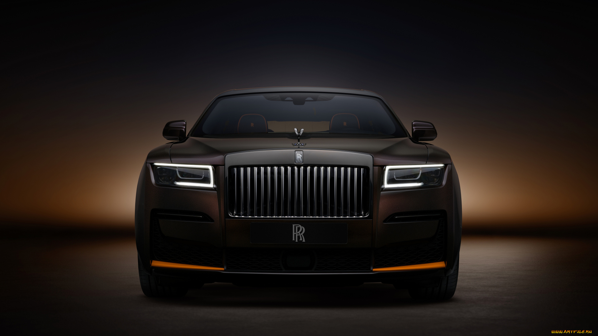 2023, rolls-royce, ghost, black, badge, автомобили, rolls-royce, роллс, ройс, призрак, 2023, год, лoготип, вид, спeрeди