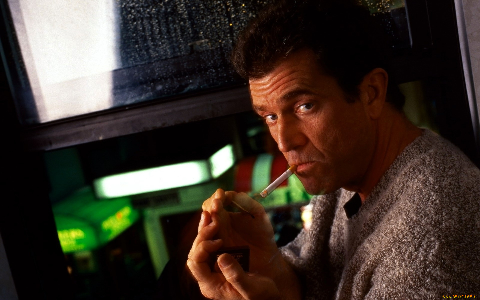 мужчины, mel, gibson, актер, лицо, сигарета