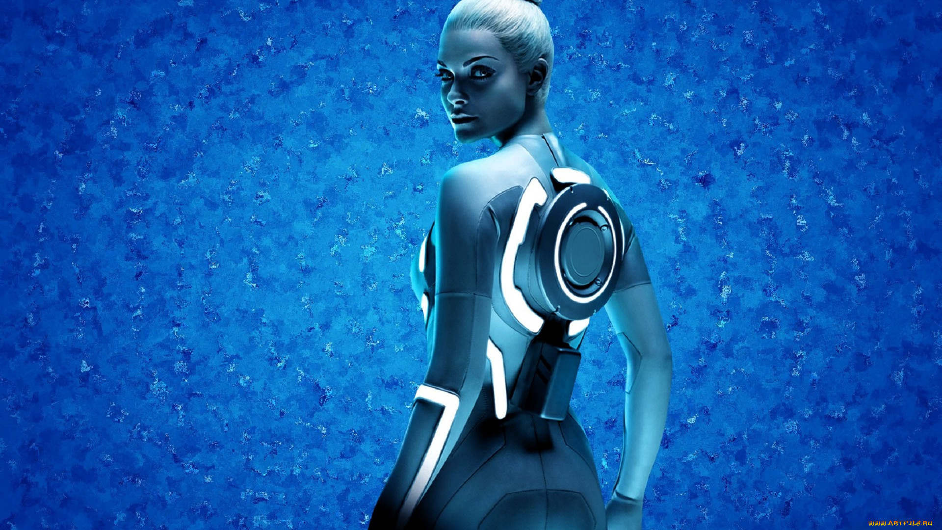 кино, фильмы, tron, legacy, девушка, костюм, неон