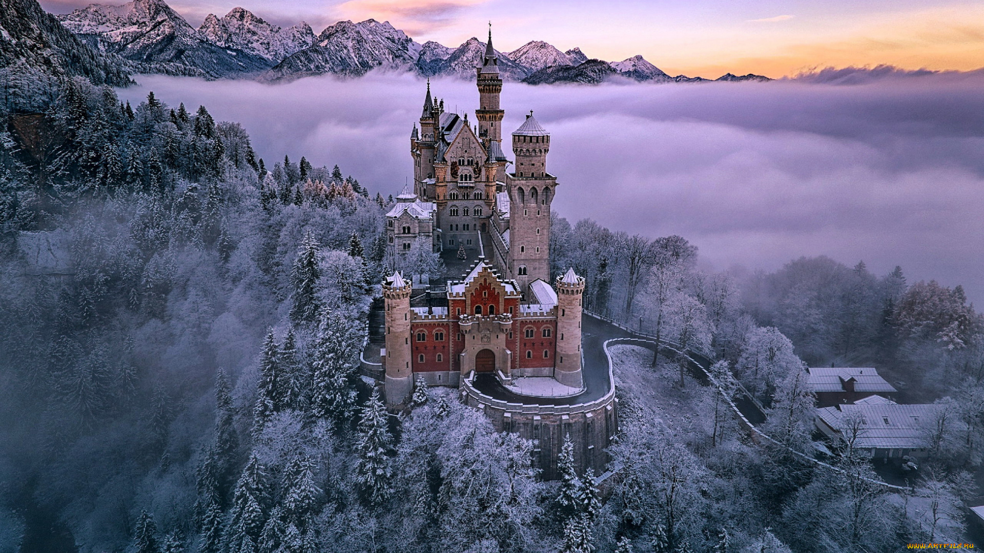neuschwanstein, castle, bavarian, alps, города, замок, нойшванштайн, , германия, neuschwanstein, castle, bavarian, alps
