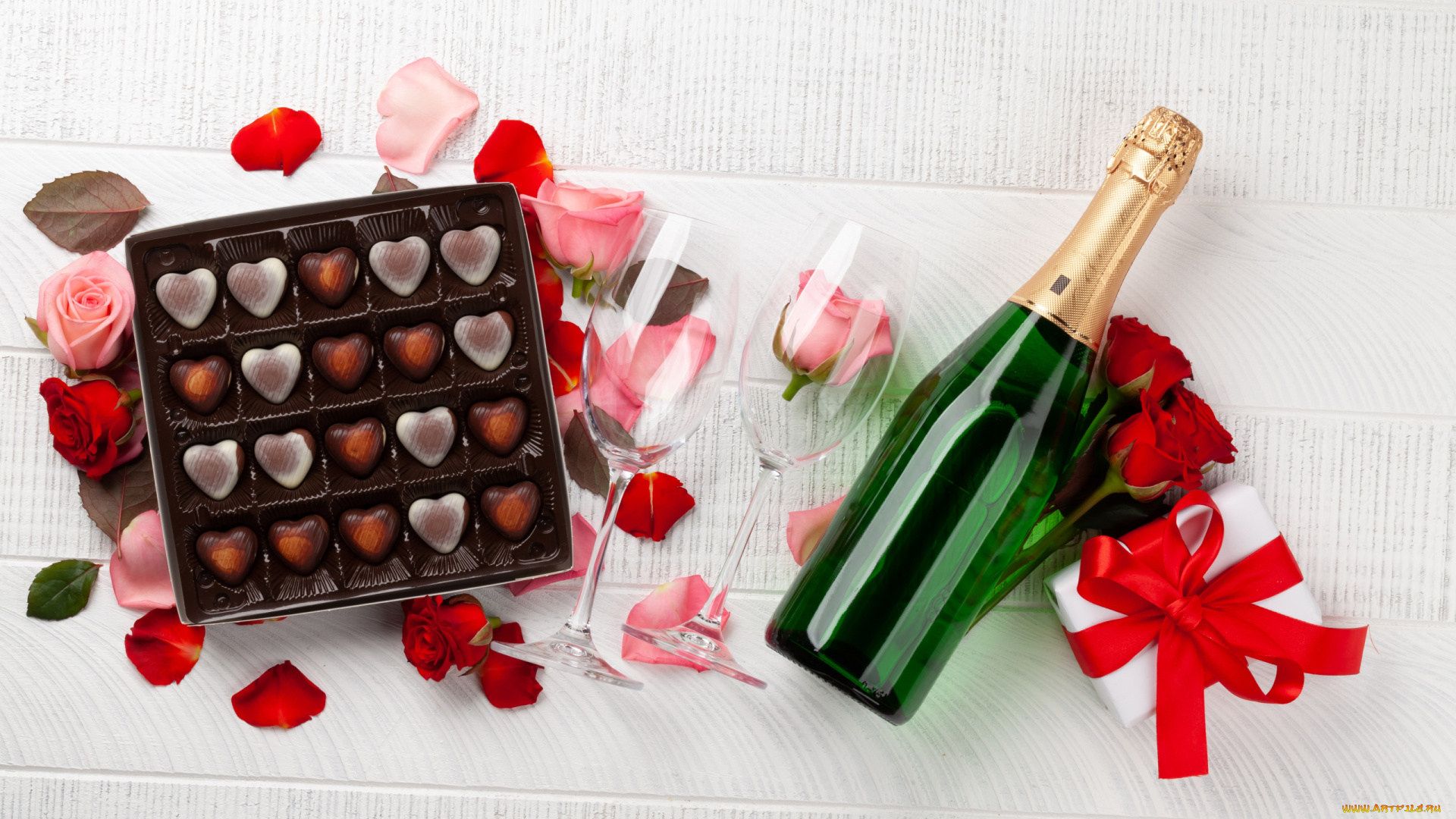 праздничные, день, святого, валентина, , сердечки, , любовь, любовь, цветы, лепестки