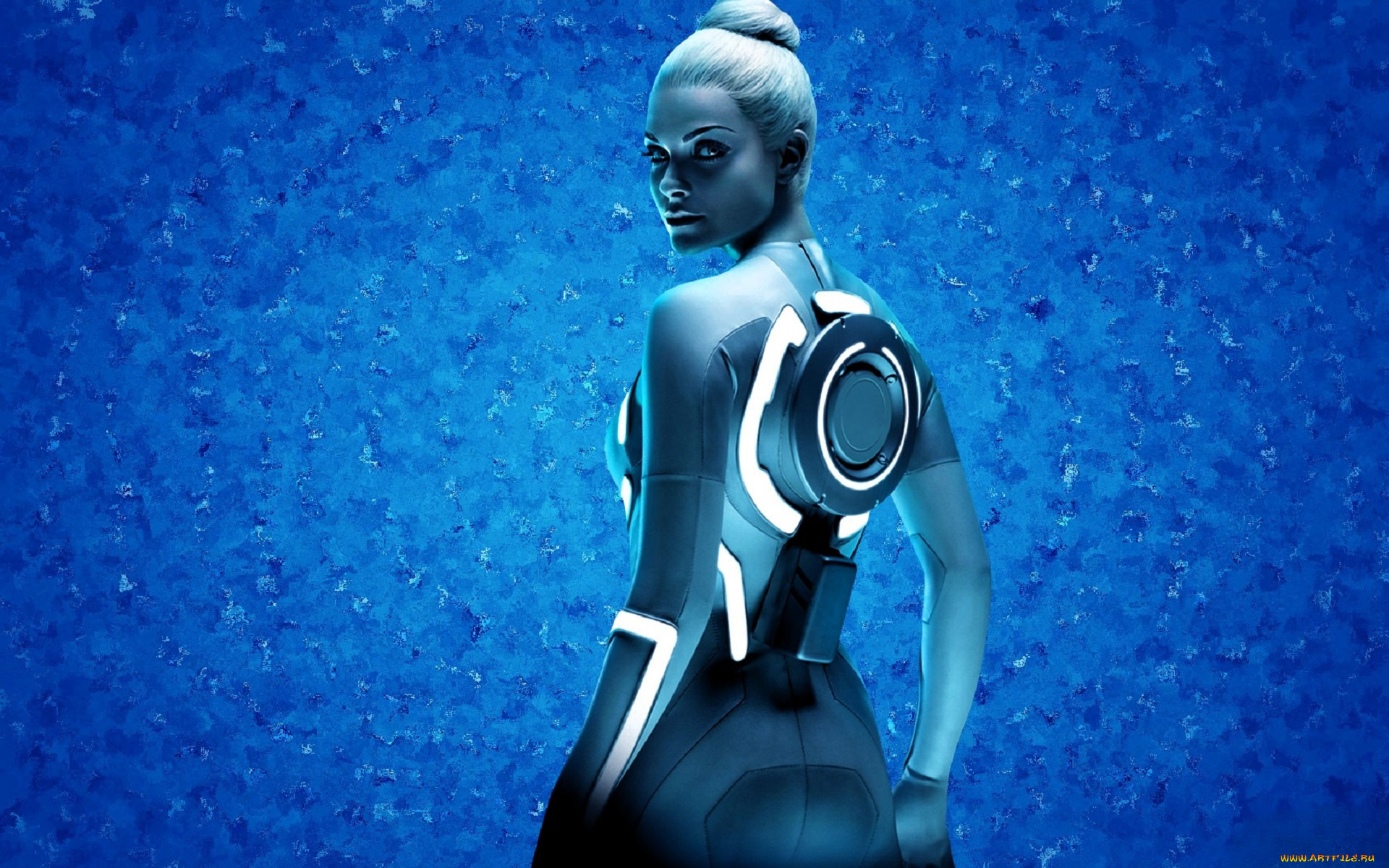 кино, фильмы, tron, legacy, девушка, костюм, неон