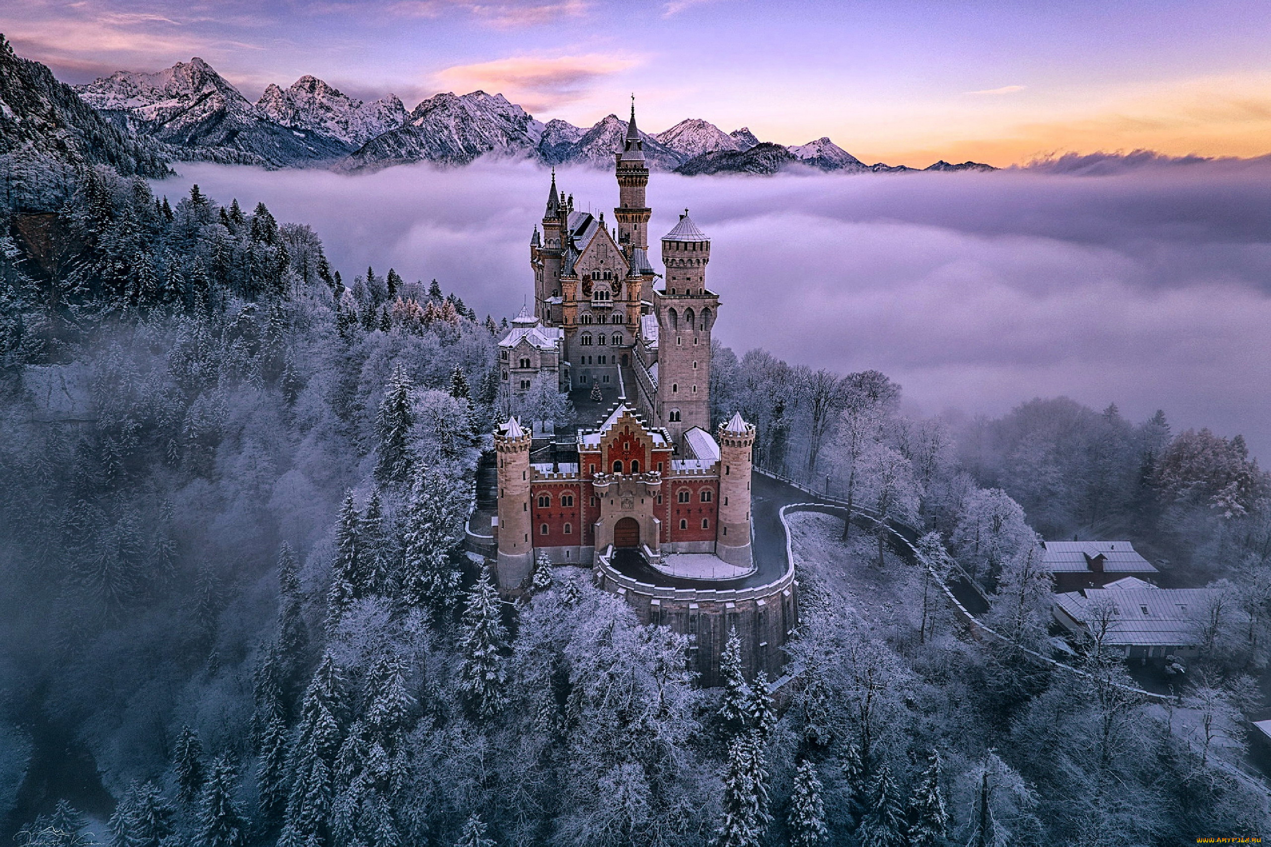 neuschwanstein, castle, bavarian, alps, города, замок, нойшванштайн, , германия, neuschwanstein, castle, bavarian, alps