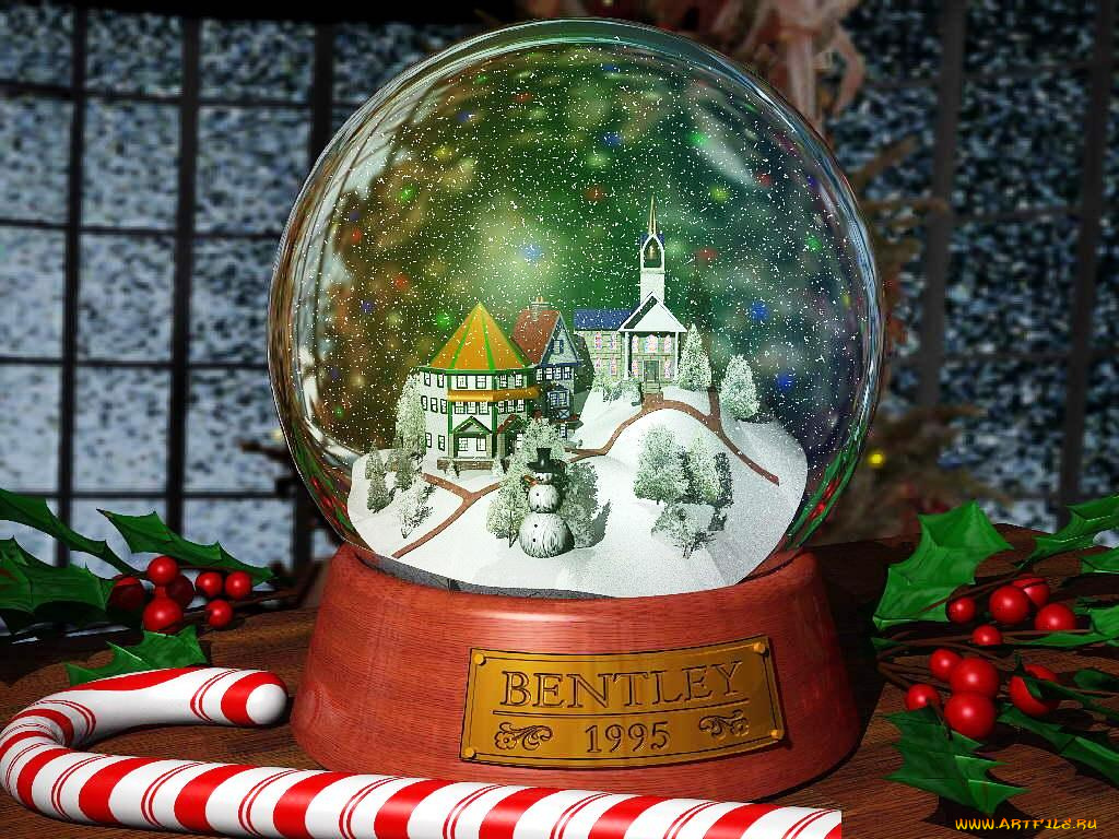 праздничные, 3д, графика, новый, год