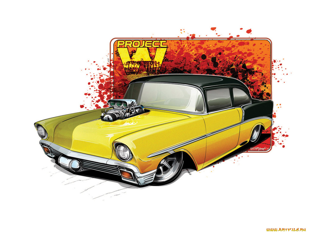 автомобили, векторная, графика