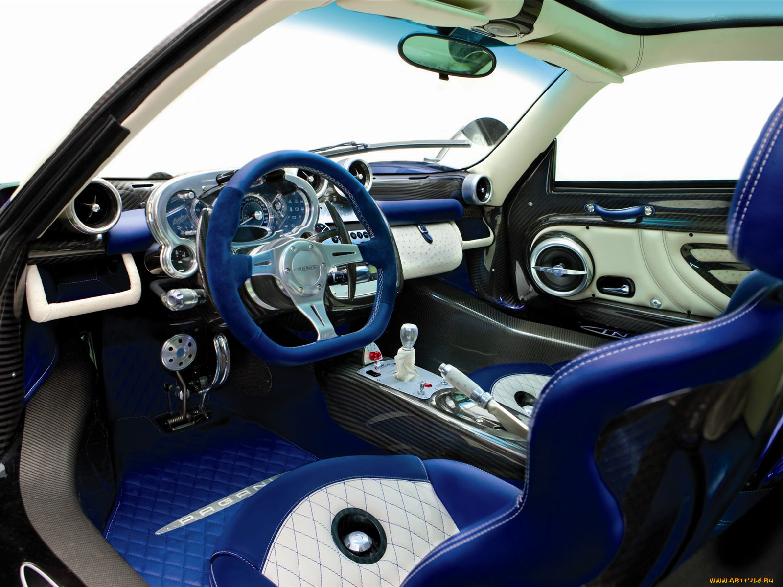 pagani, zonda, автомобили, интерьеры