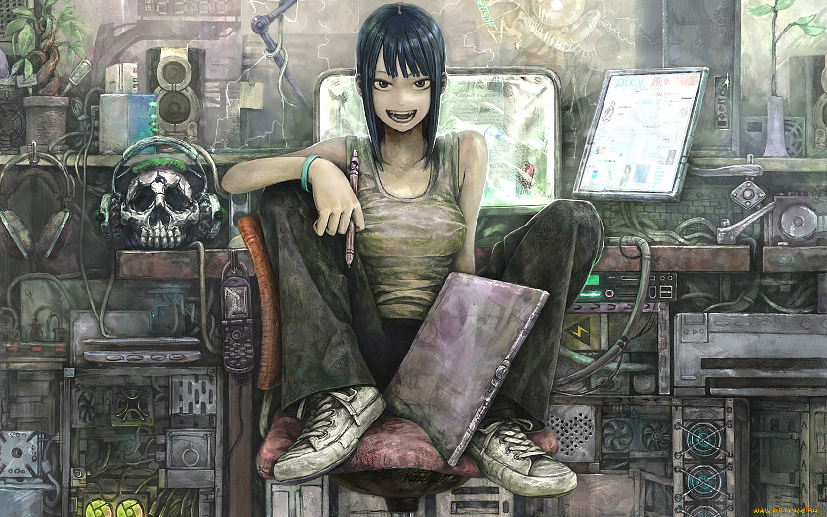 аниме, headphones, instrumental