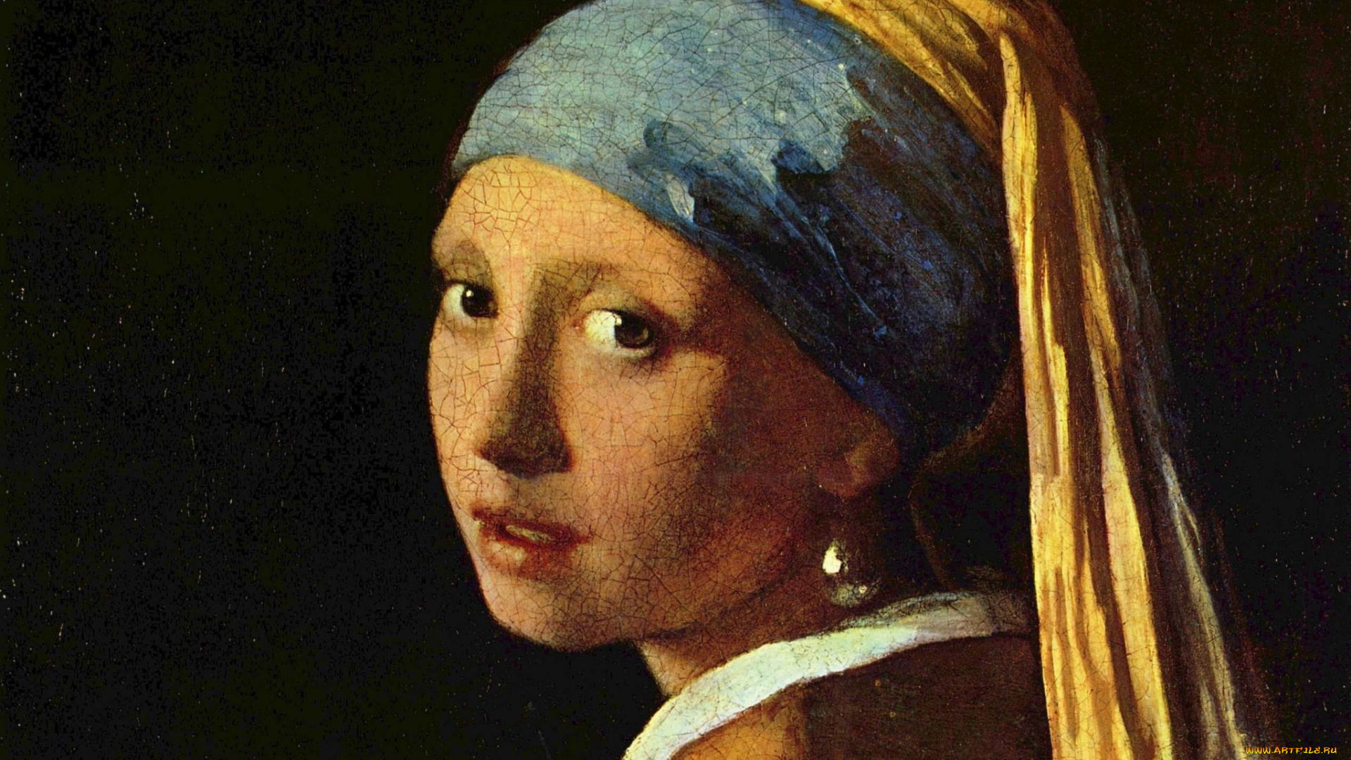 Ян, вермеер, девушка, жемчужной, сережкой, рисованные, jan, vermeer