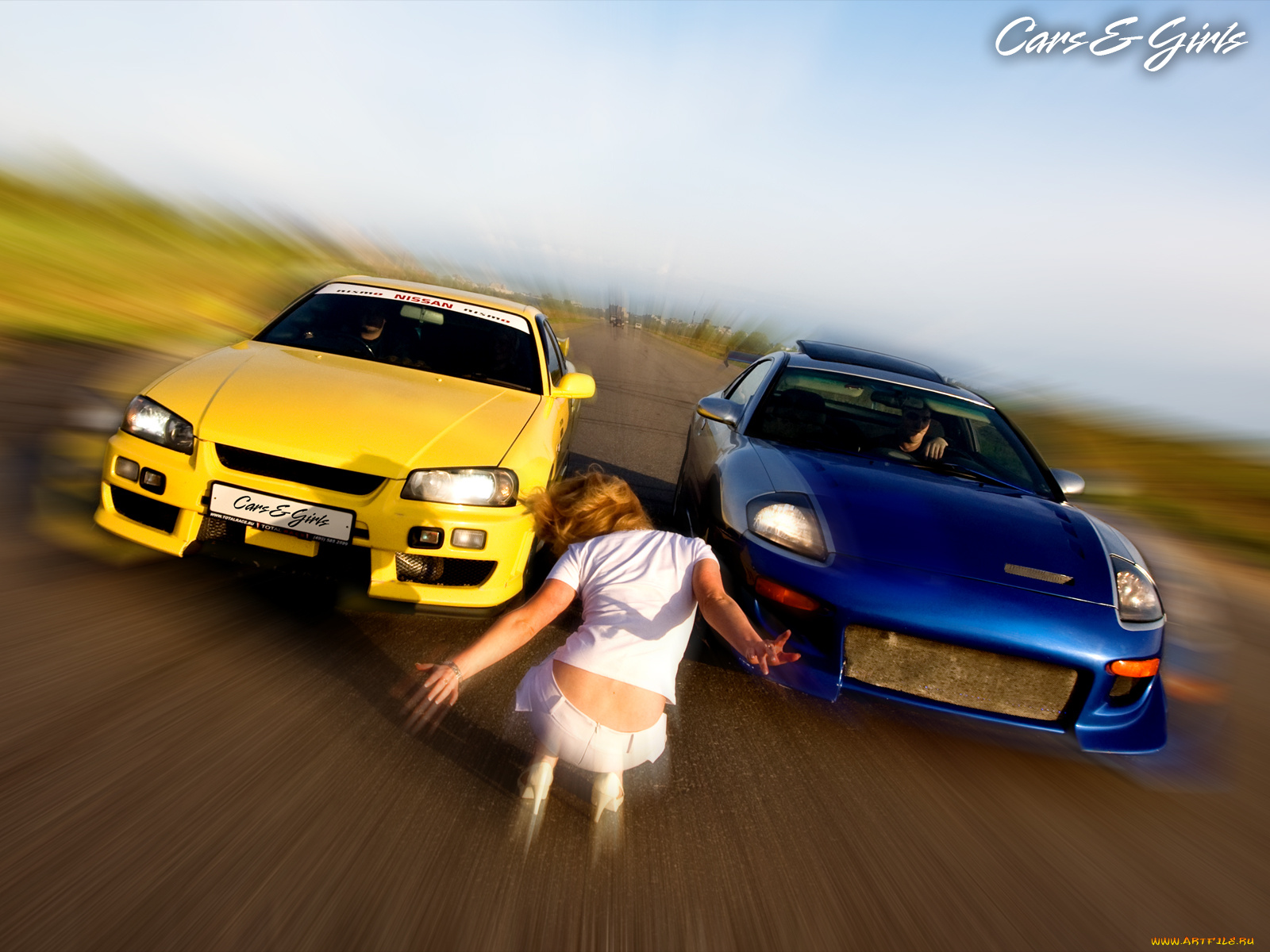 автомобили, авто, девушками