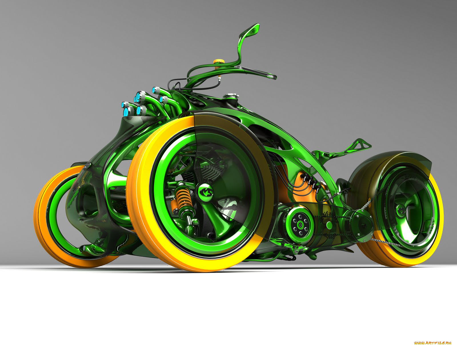 мотоциклы, 3d, trk