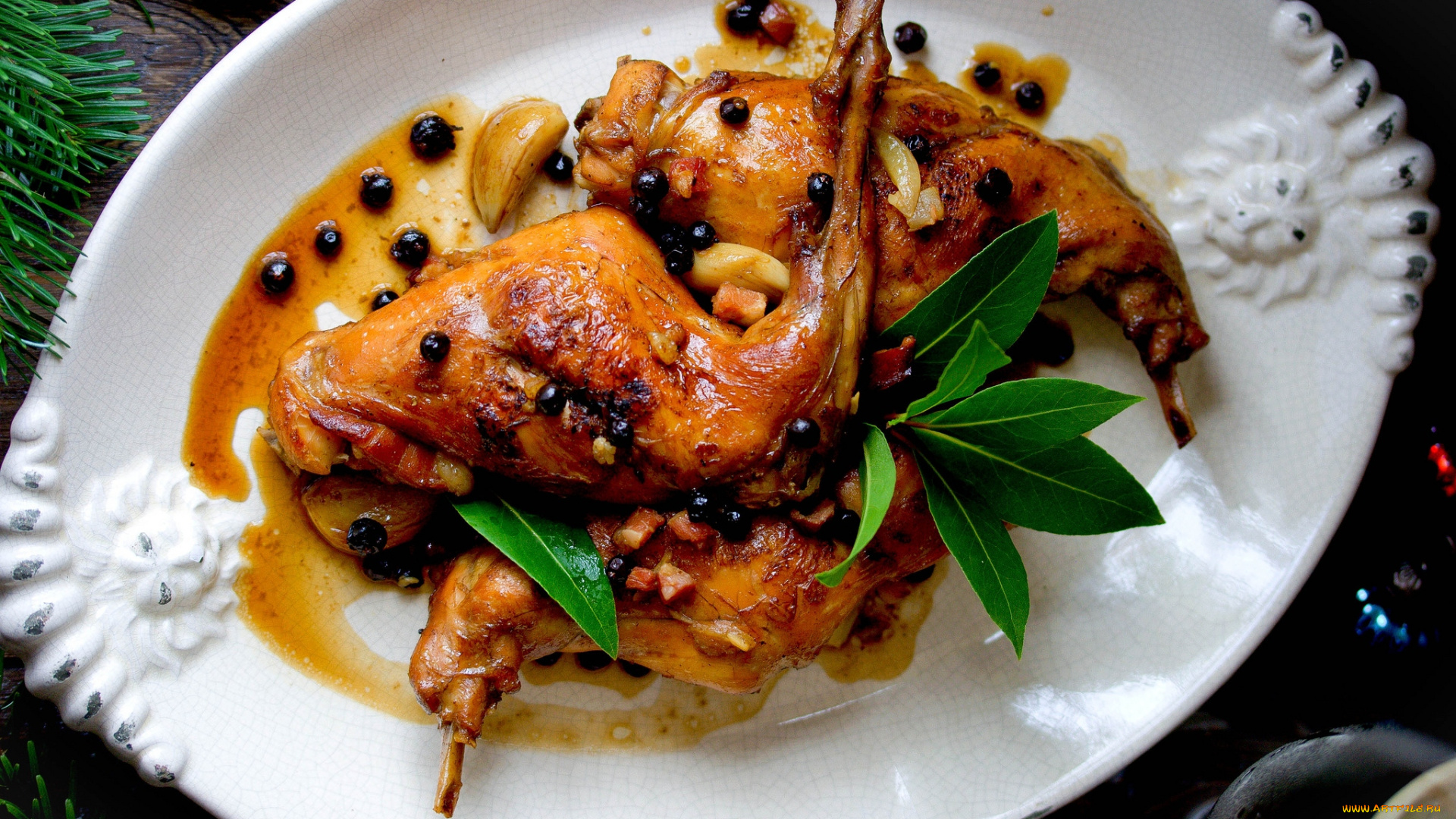 еда, мясные, блюда, ножки, лавровый, лист, перец