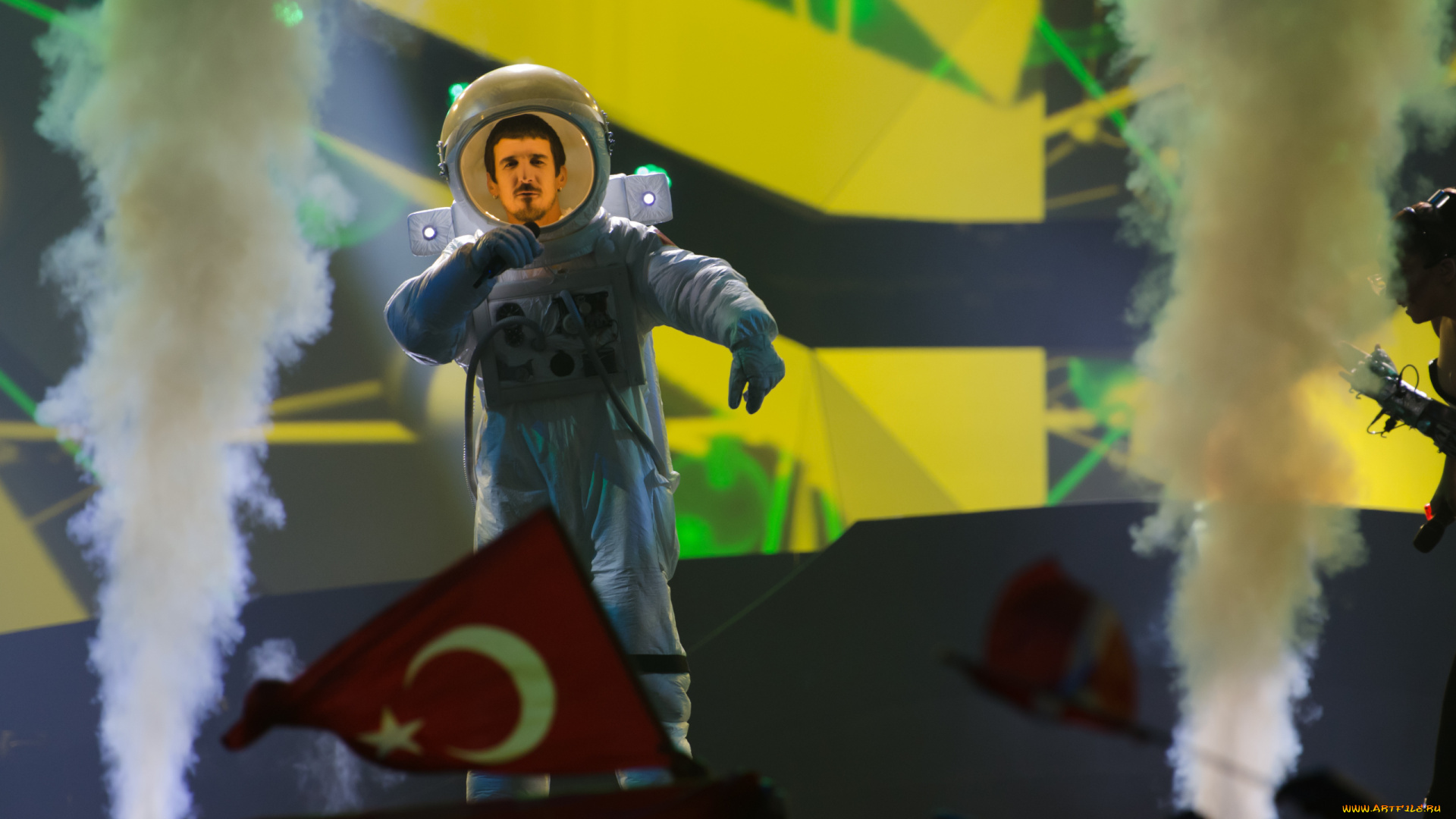 евровидение, музыка, дым, астронавт