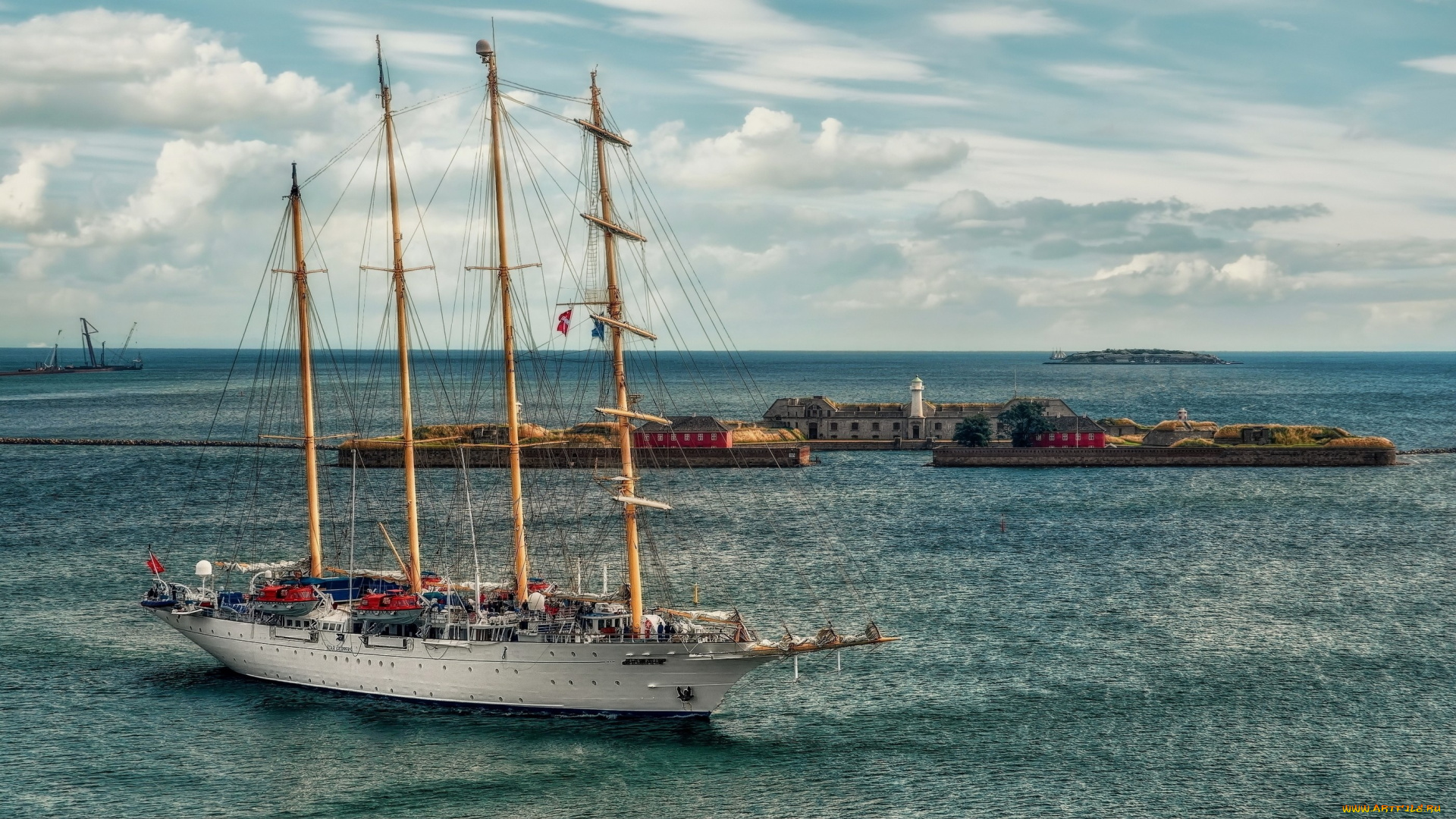 star, flyer, корабли, парусники, баркентина, море