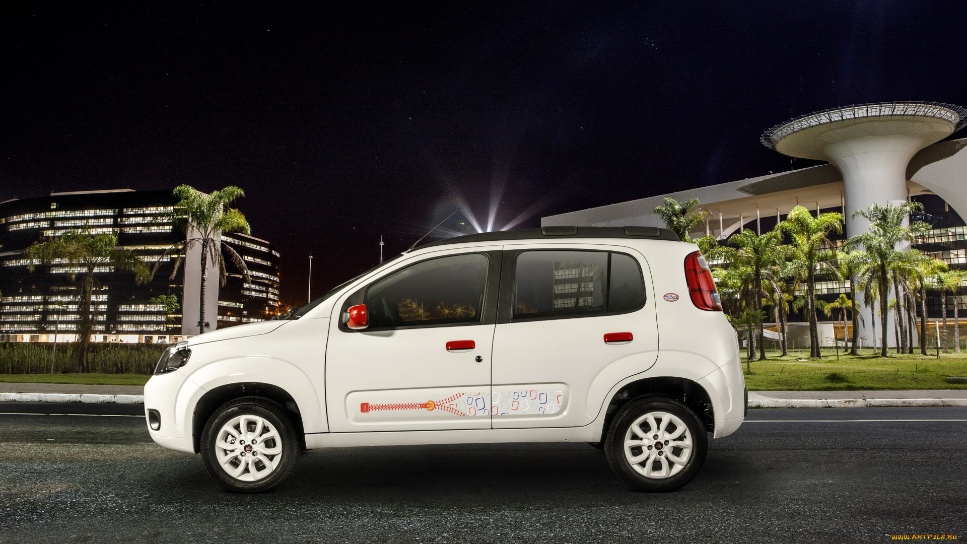 2013, fiat, uno, college, автомобили, fiat, college, uno, белый, сбоку