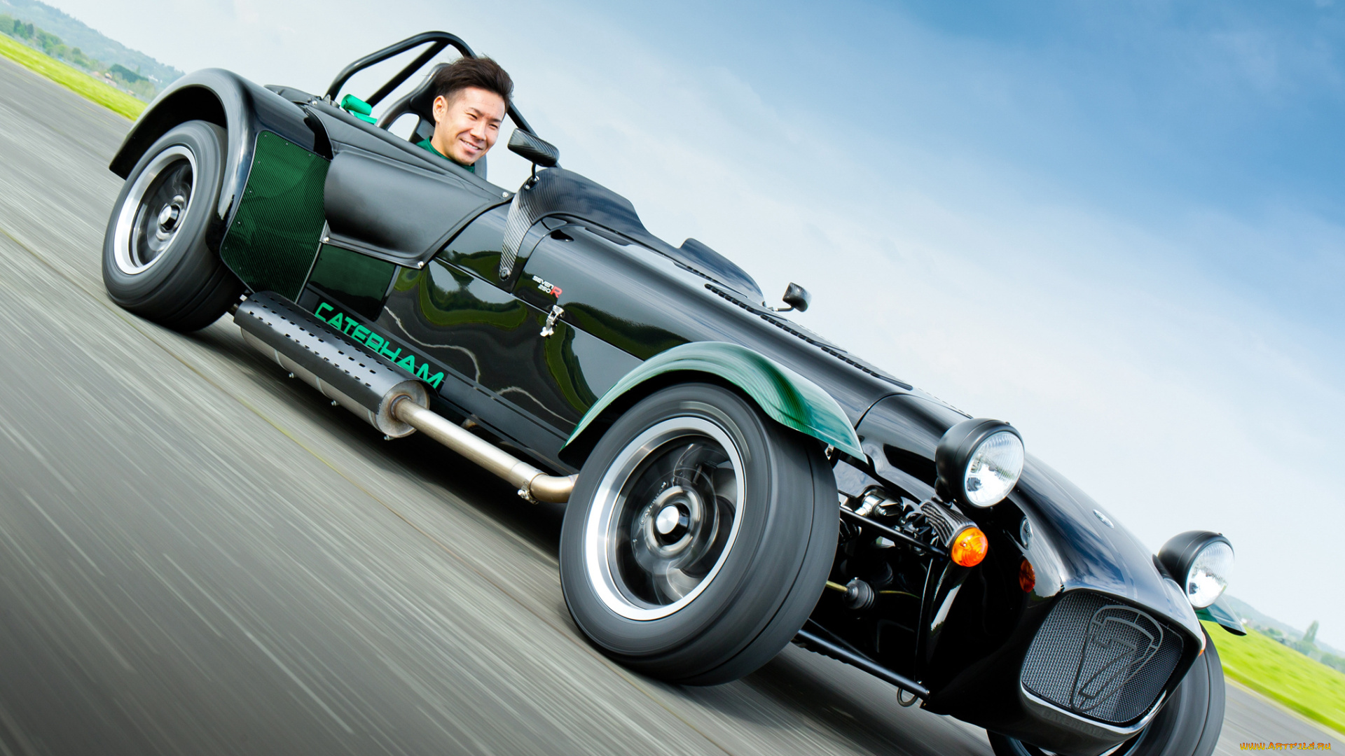автомобили, caterham, спорткар, 2014, темный, kamui, kobayashi, 250, r, seven