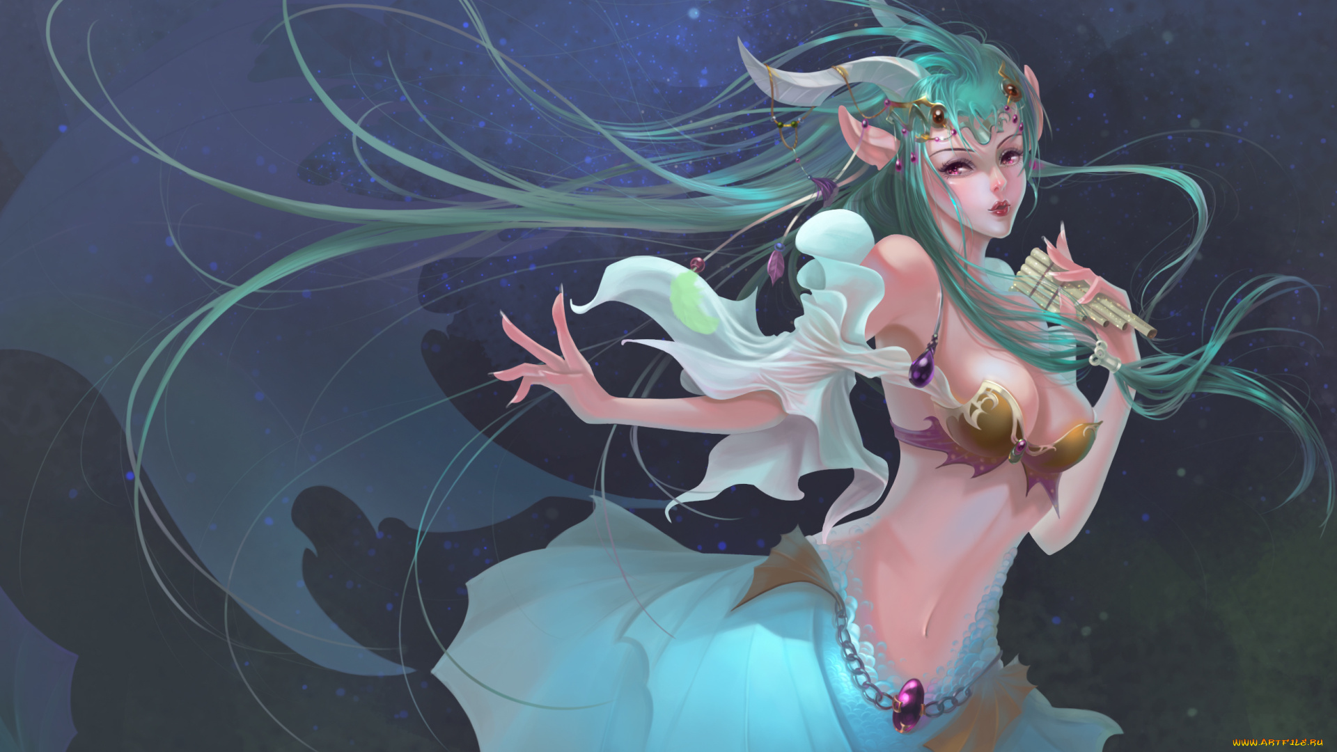 фэнтези, существа, свирель, уши