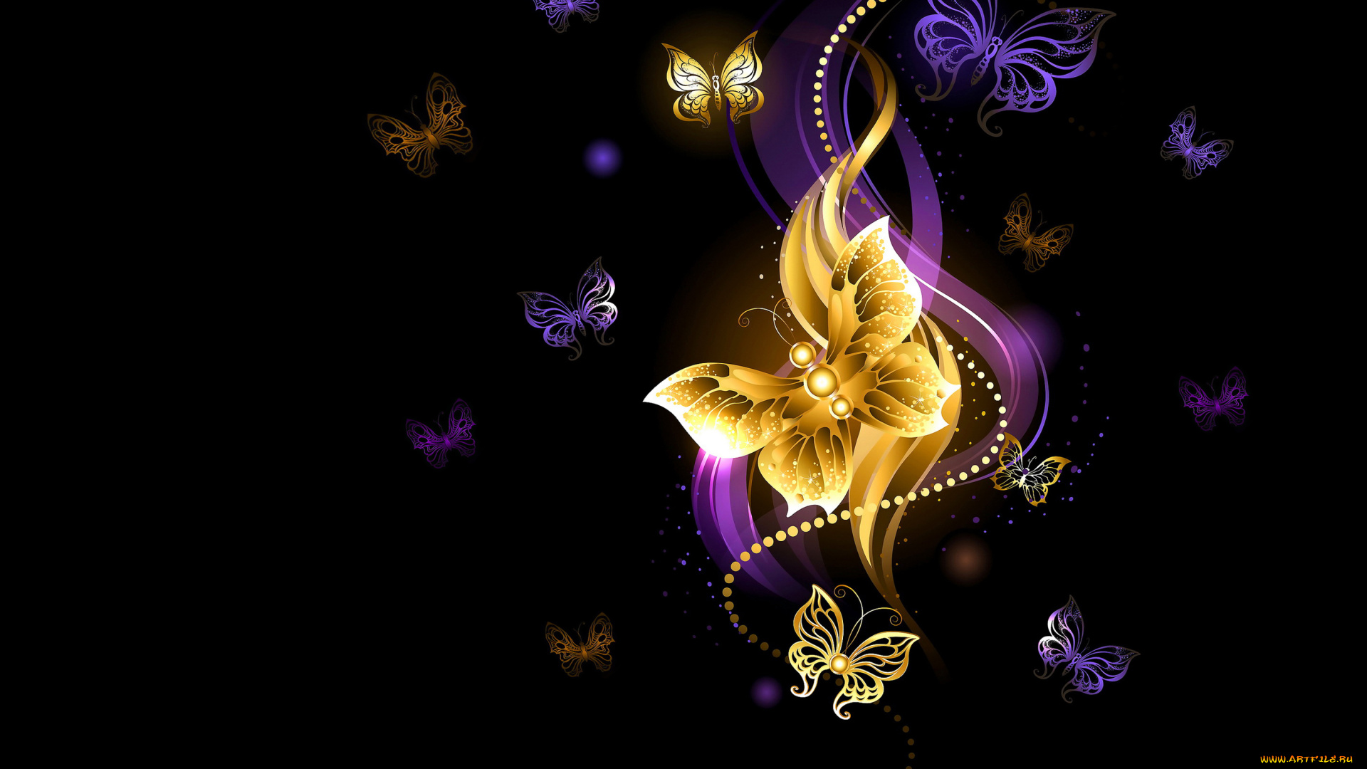 векторная, графика, butterflies, design, background, бабочки