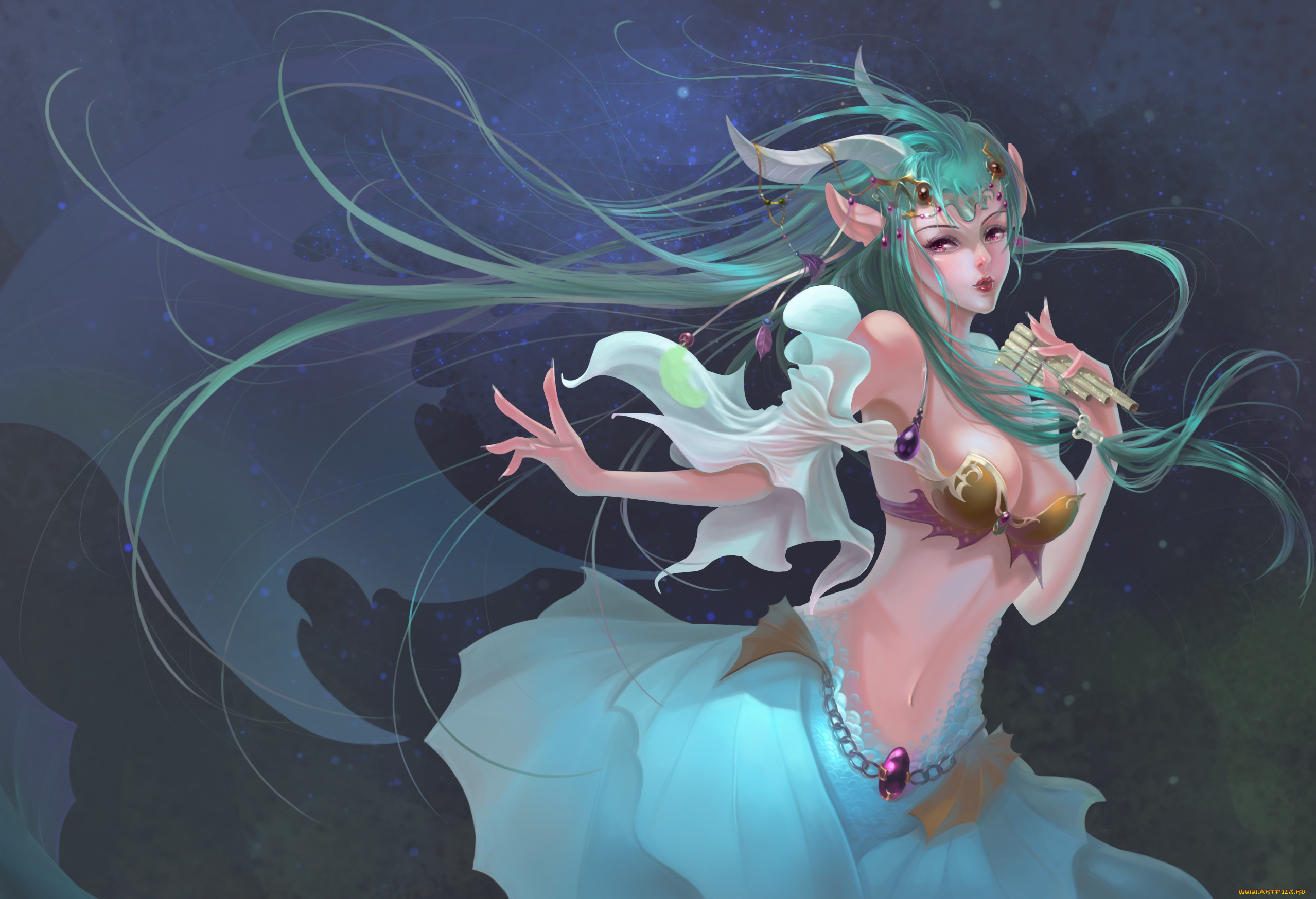 фэнтези, существа, свирель, уши