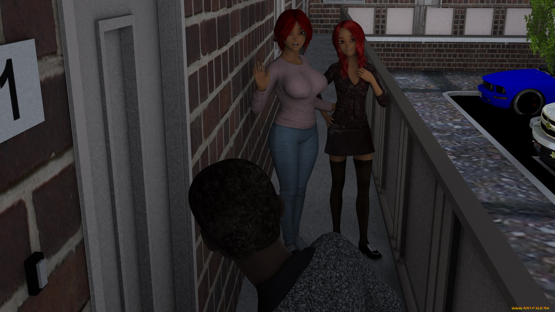 3д, графика, люди, , people, девушки, взгляд, фон