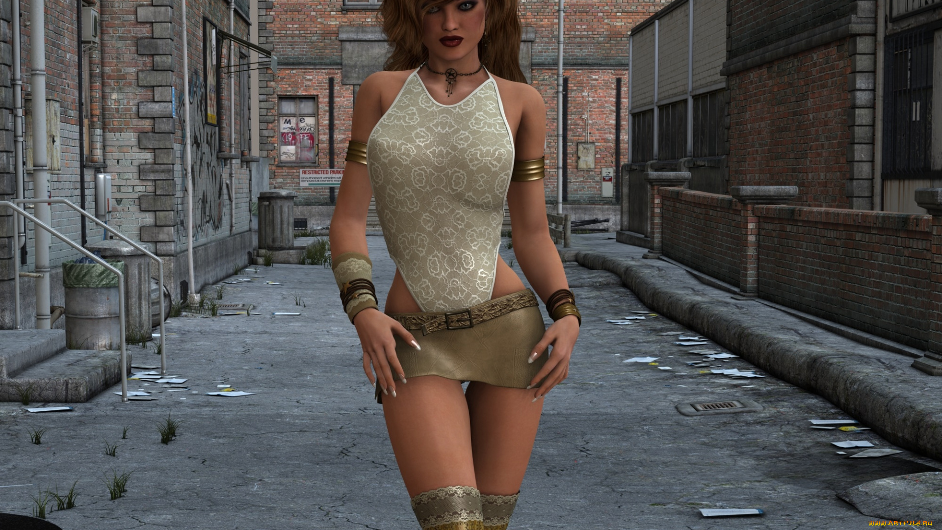 3д, графика, люди, , people, взгляд, девушка, юбка, фон