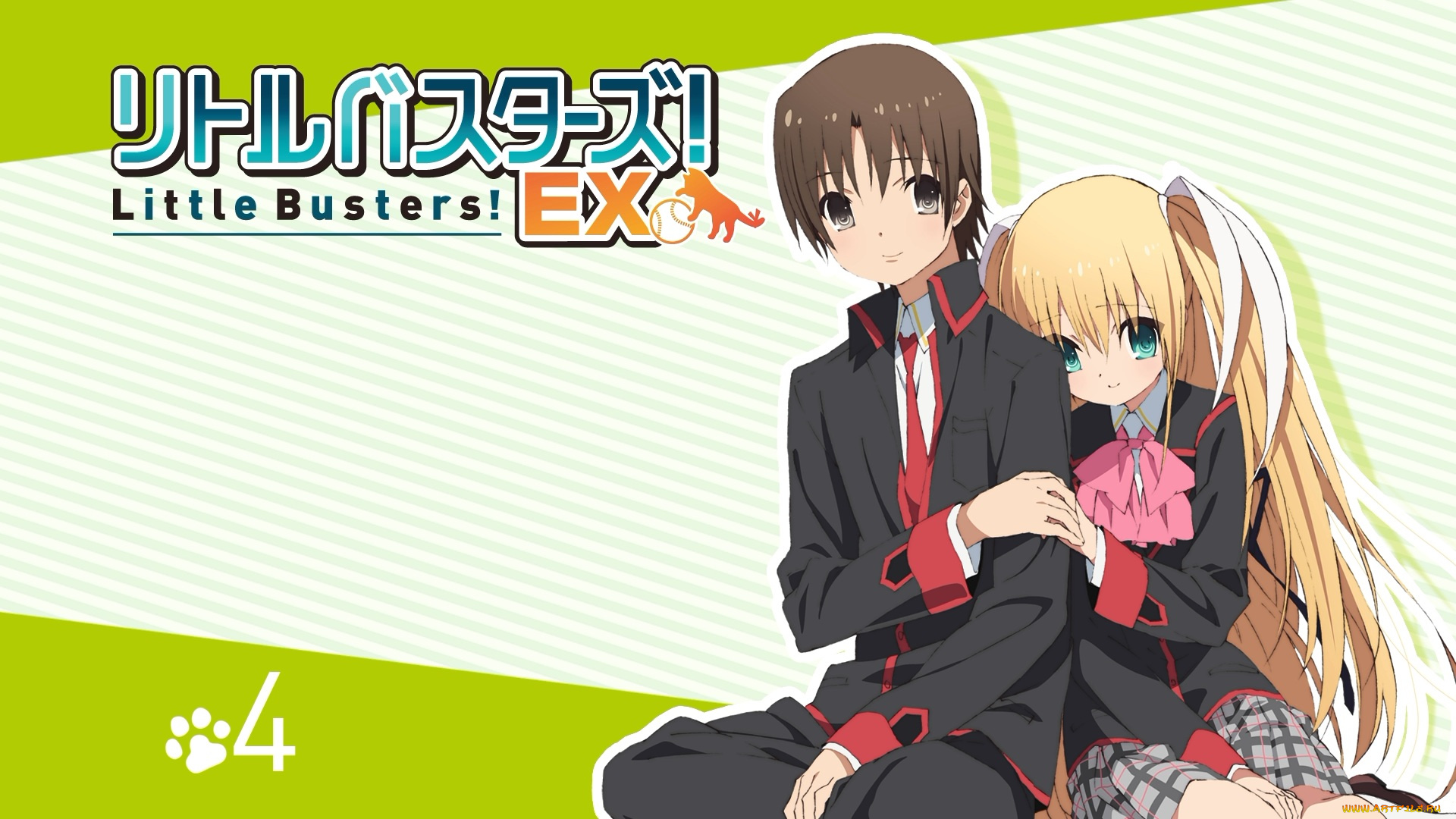 аниме, little, busters, artist, naoe, riki, tokido, saya, tagme, пара, парень, девушка, little, busters