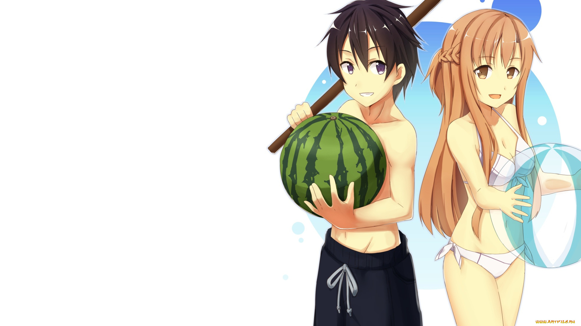 аниме, sword, art, online, com, yuuki, asuna, kirigaya, kazuto, sword, art, online